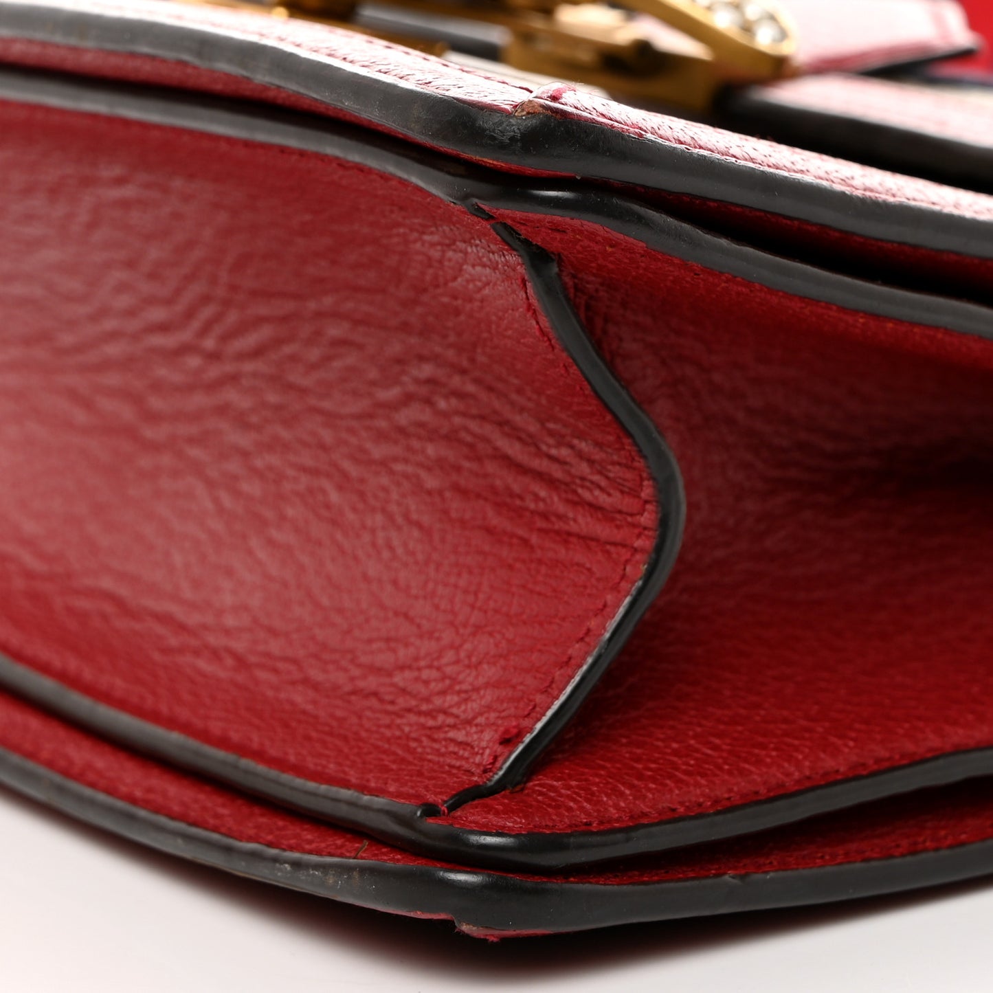 GG Supreme Monogram Small Queen Margaret Top Handle Bag Red