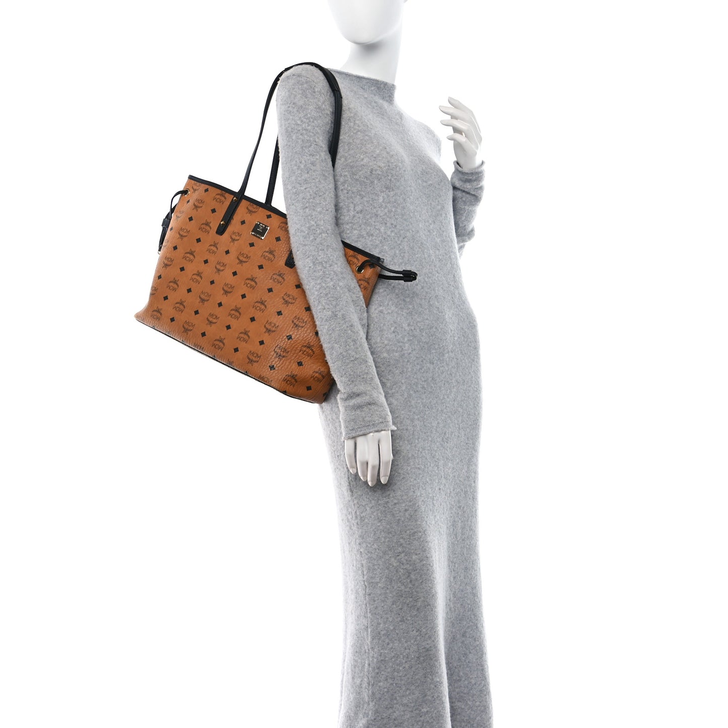 Visetos Medium Project Reversible Shopper Tote Cognac