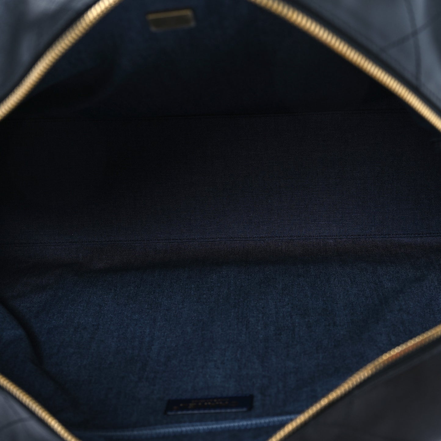 Calfskin Stitched Maxi Logo Bowling Bag Black