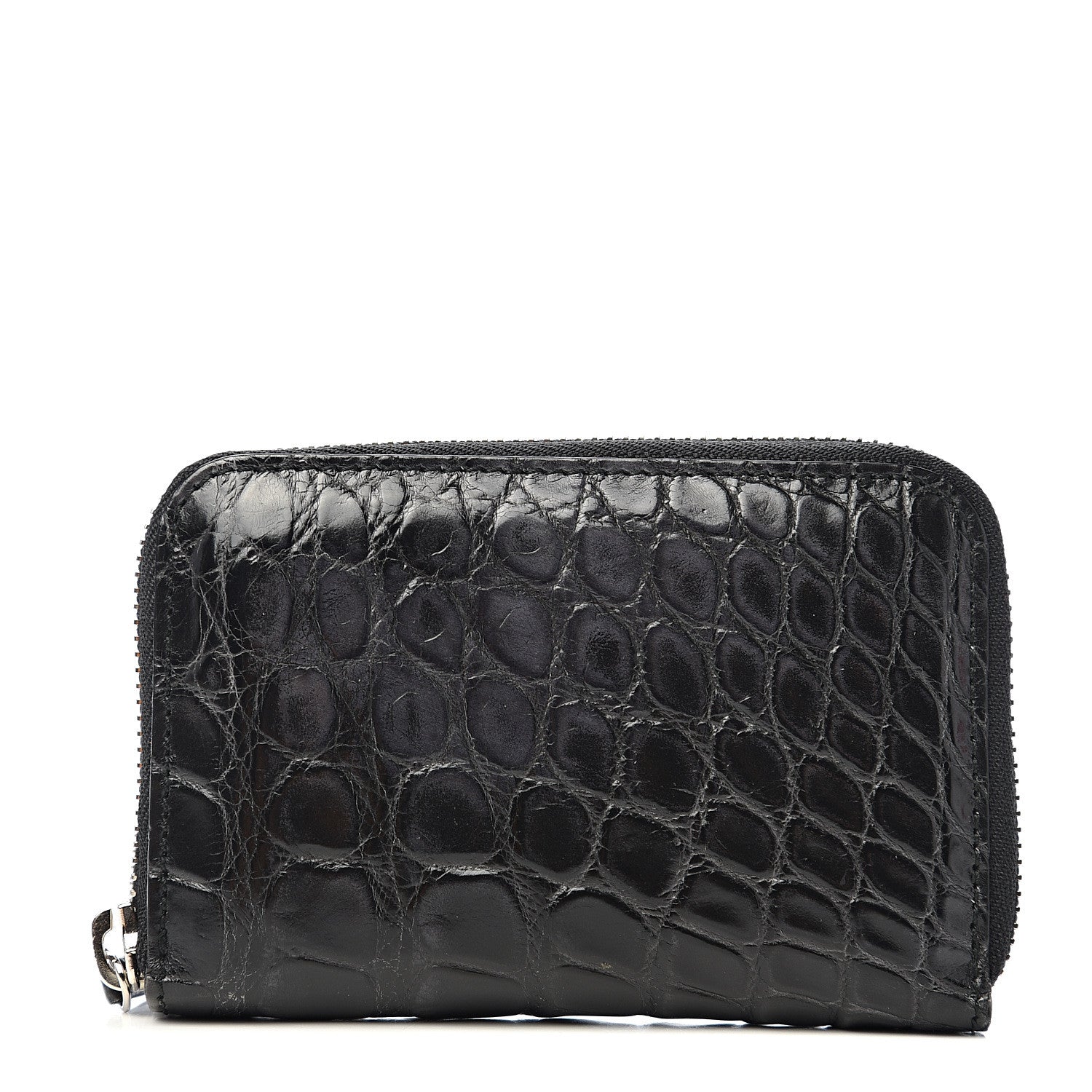 Gucci Crocodile Zip Around Card Case Black 535877 – FASHIONPHILE