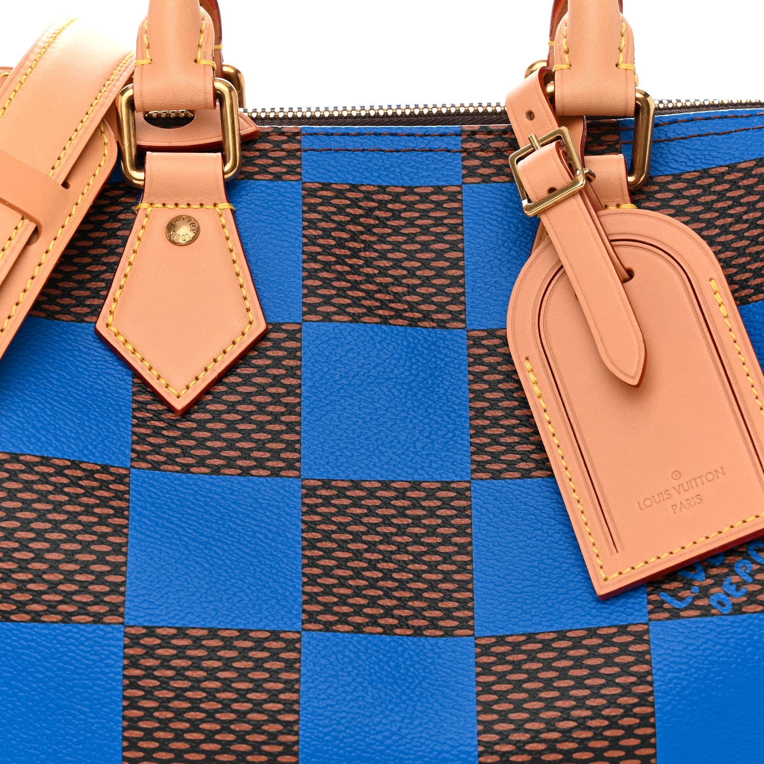 Louis Vuitton Damier Pop Speedy Bandouliere 25 Blue 8 of 10