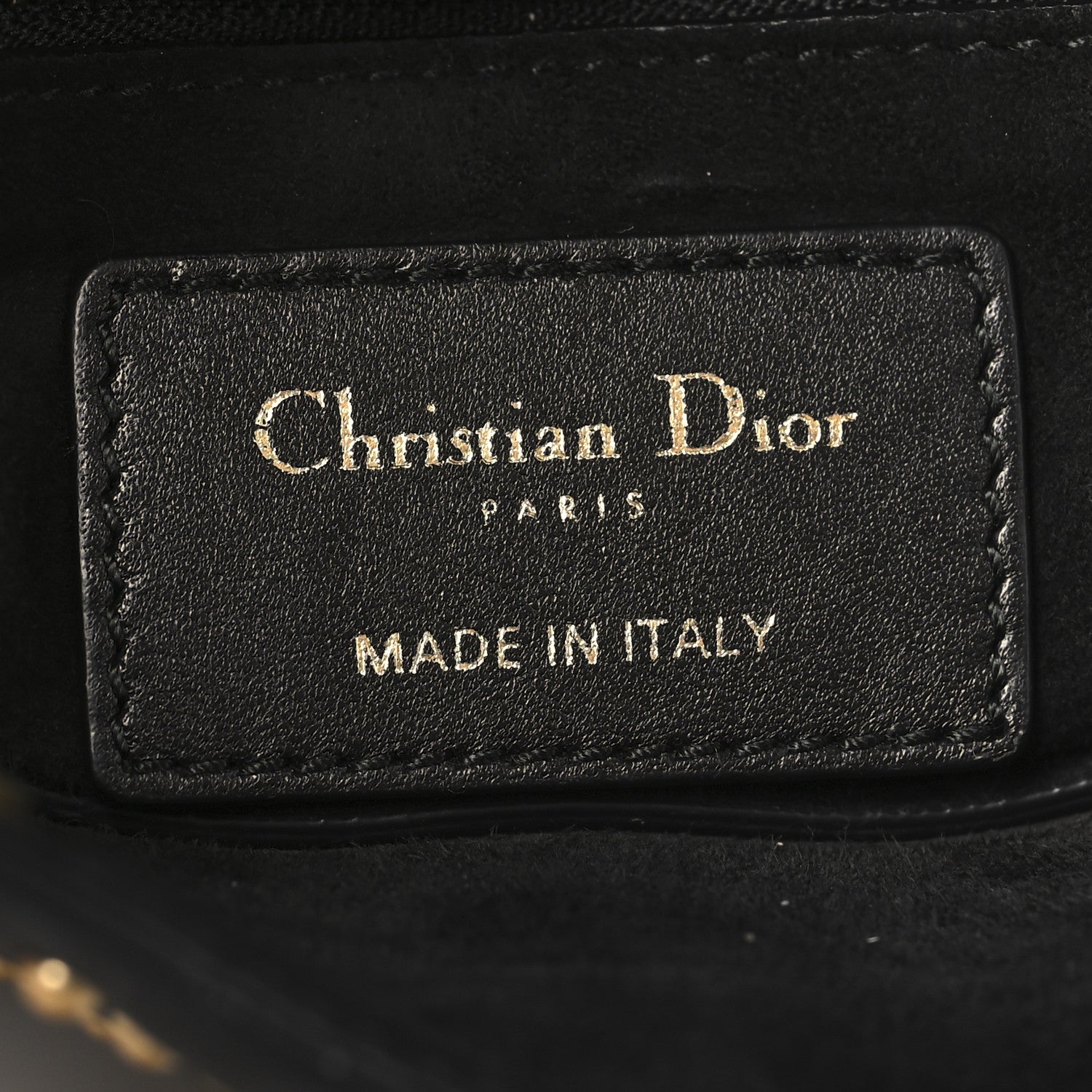 Christian Dior Lambskin Studded Mini Supple Lady Dior Black 6 of 10