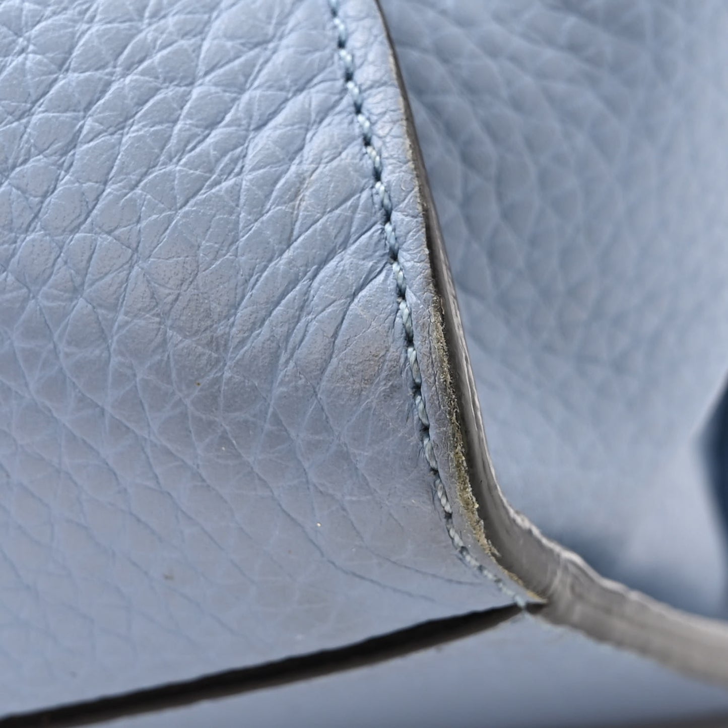 Heavy Grain Small Iris Tote Blue