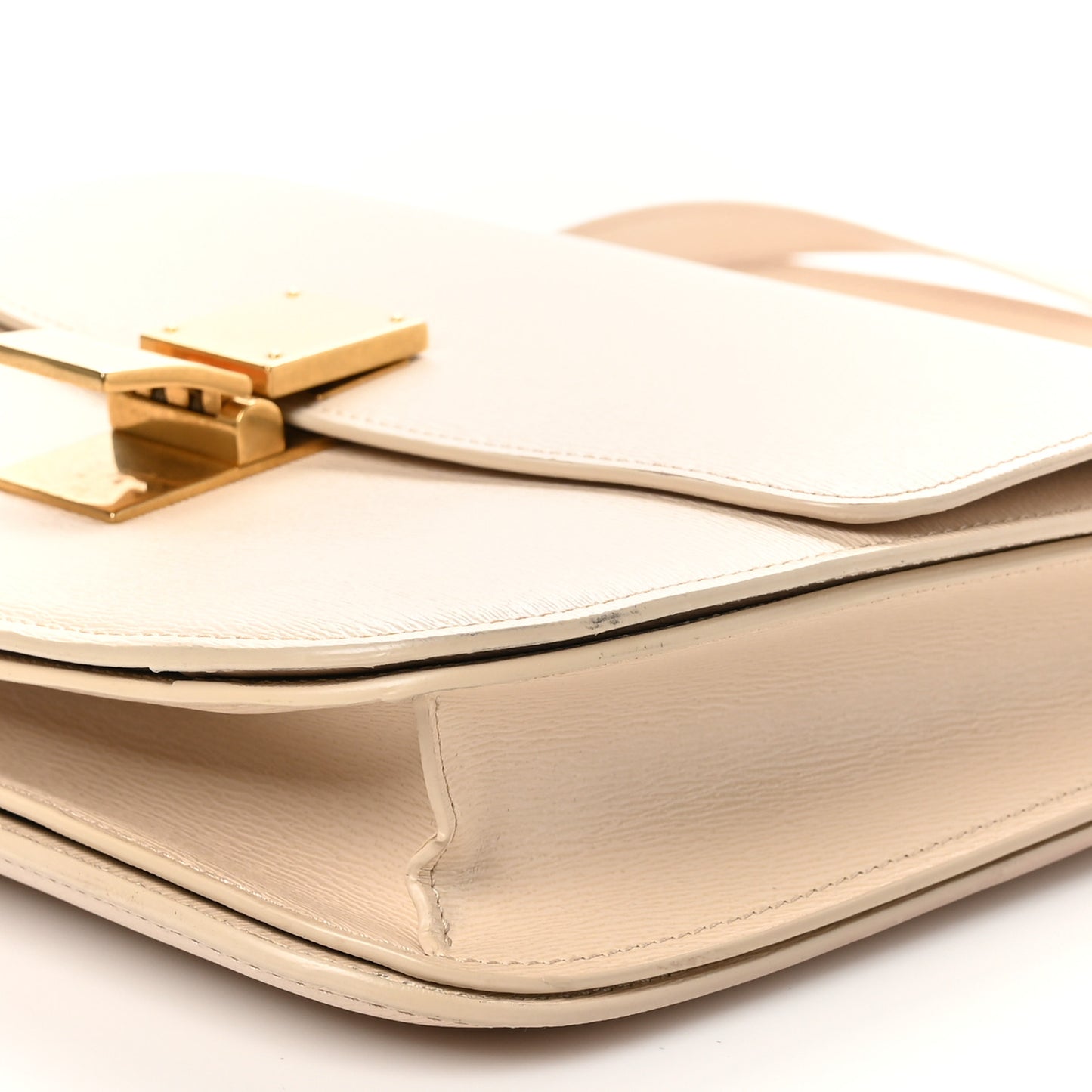 Liege Calfskin Medium Classic Box Flap Bag Powder