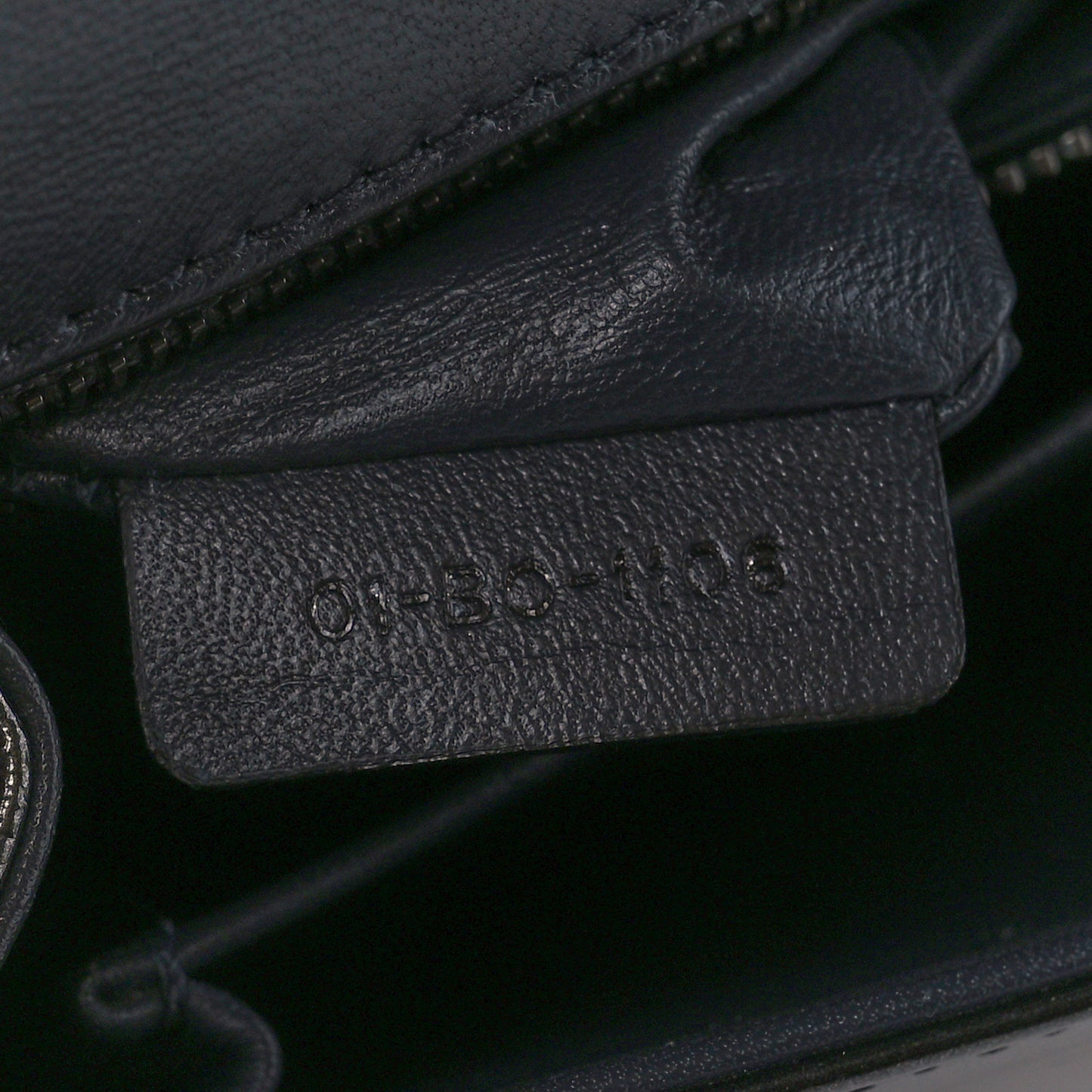 Metallic Calfskin Micro-Cannage Medium Diorama Flap Bag Graphite