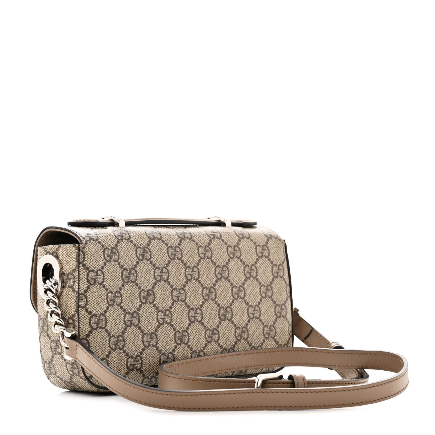 Gucci Senna GG Supreme Petite GG Top Handle Shoulder Bag Beige Ebony 3 of 23