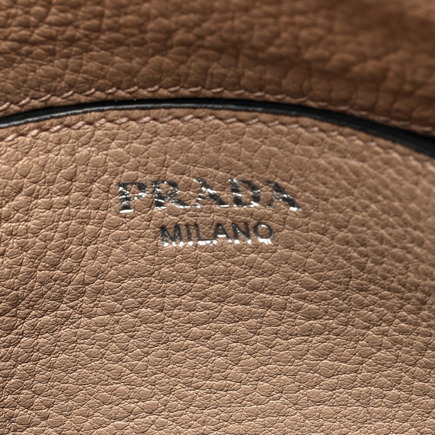 Vitello Daino Double Zip Crossbody Bag Cammeo