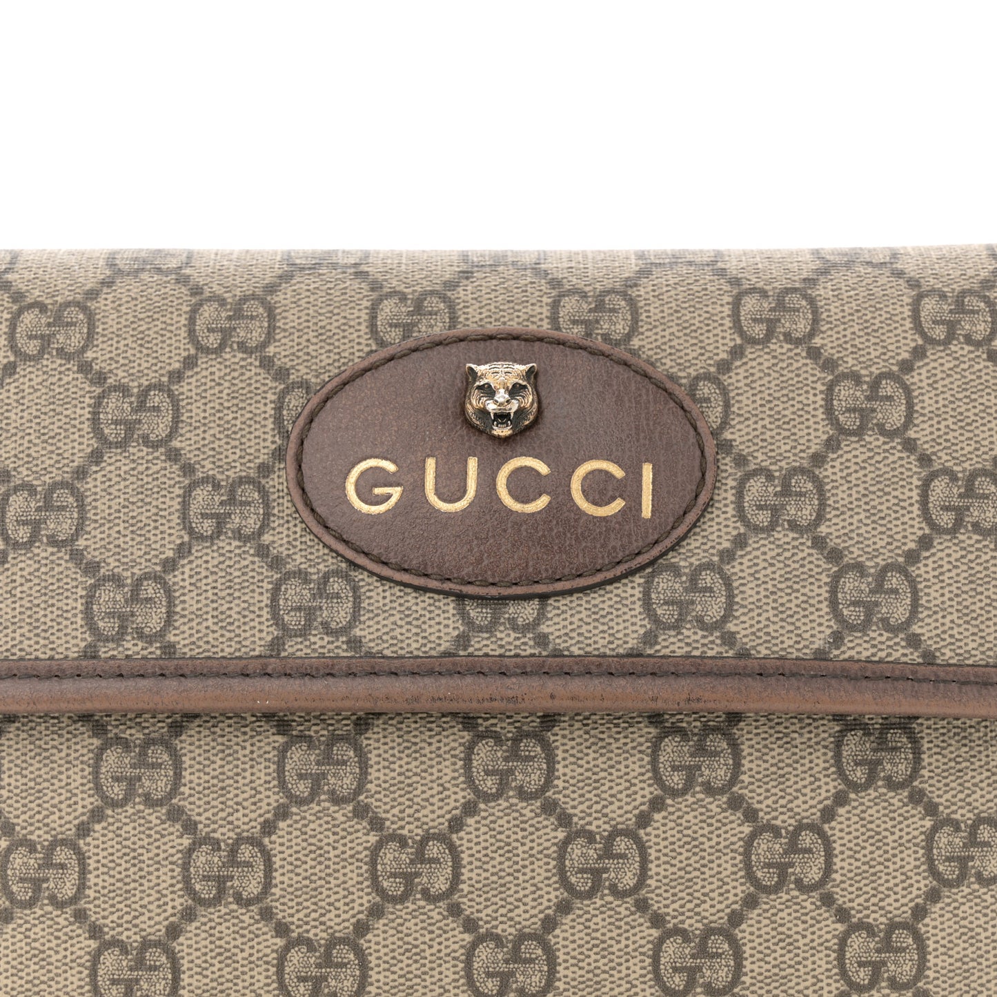 GG Supreme Monogram Neo Vintage Web Belt Bag Brown