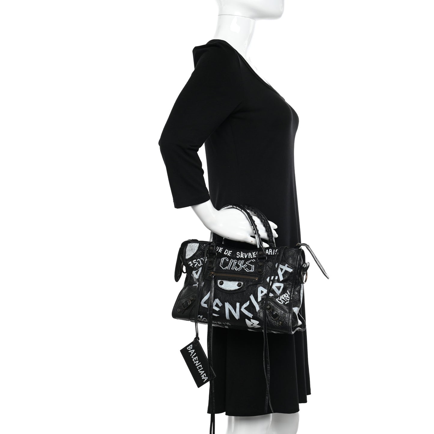 Agneau Classic Hardware Graffiti All Over S City Black