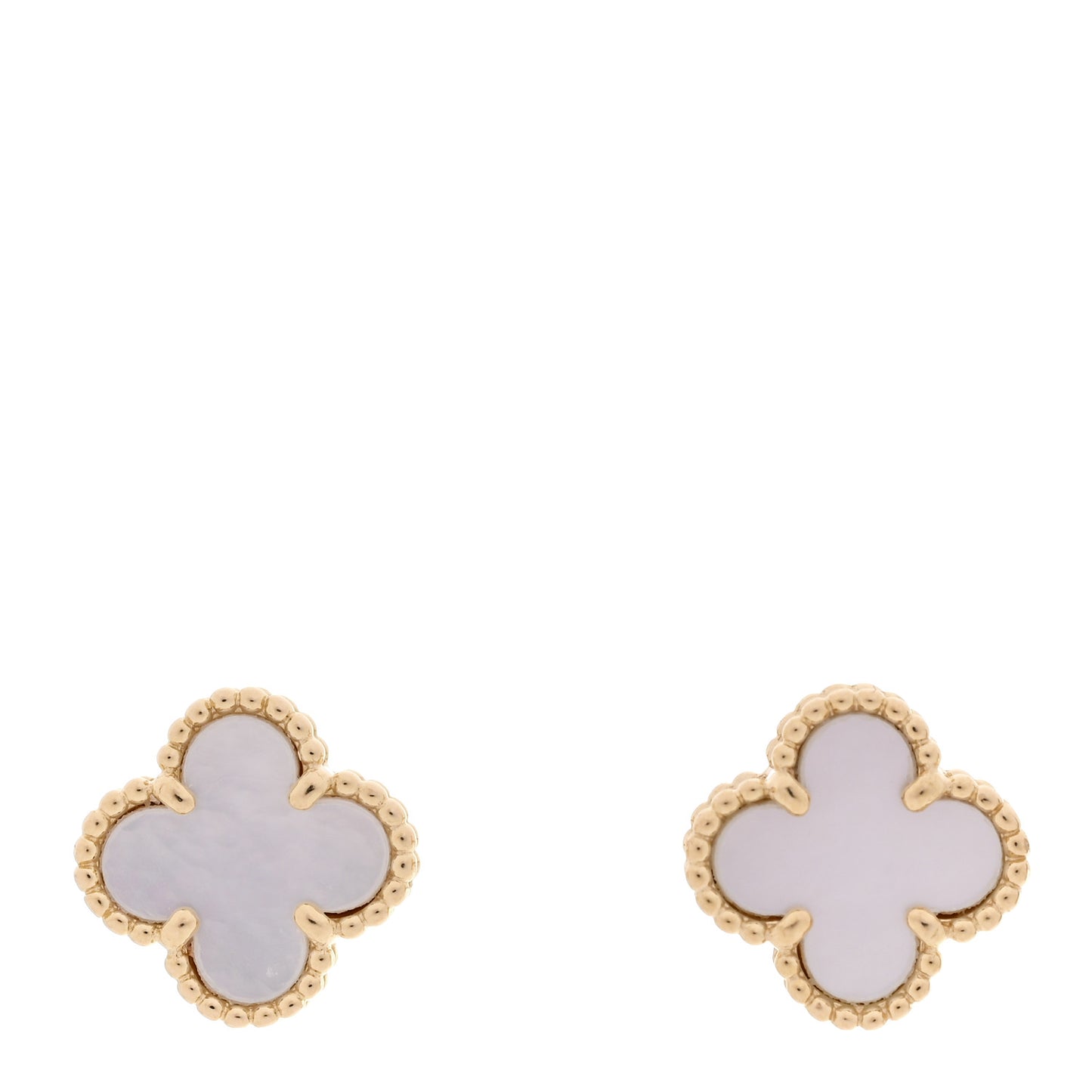 18K Yellow Gold Mother of Pearl Sweet Alhambra Earrings