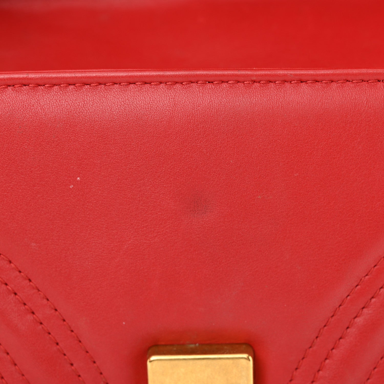 Gucci Calfskin Matelasse Mini GG Marmont Shoulder Bag Hibiscus Red 13 of 16