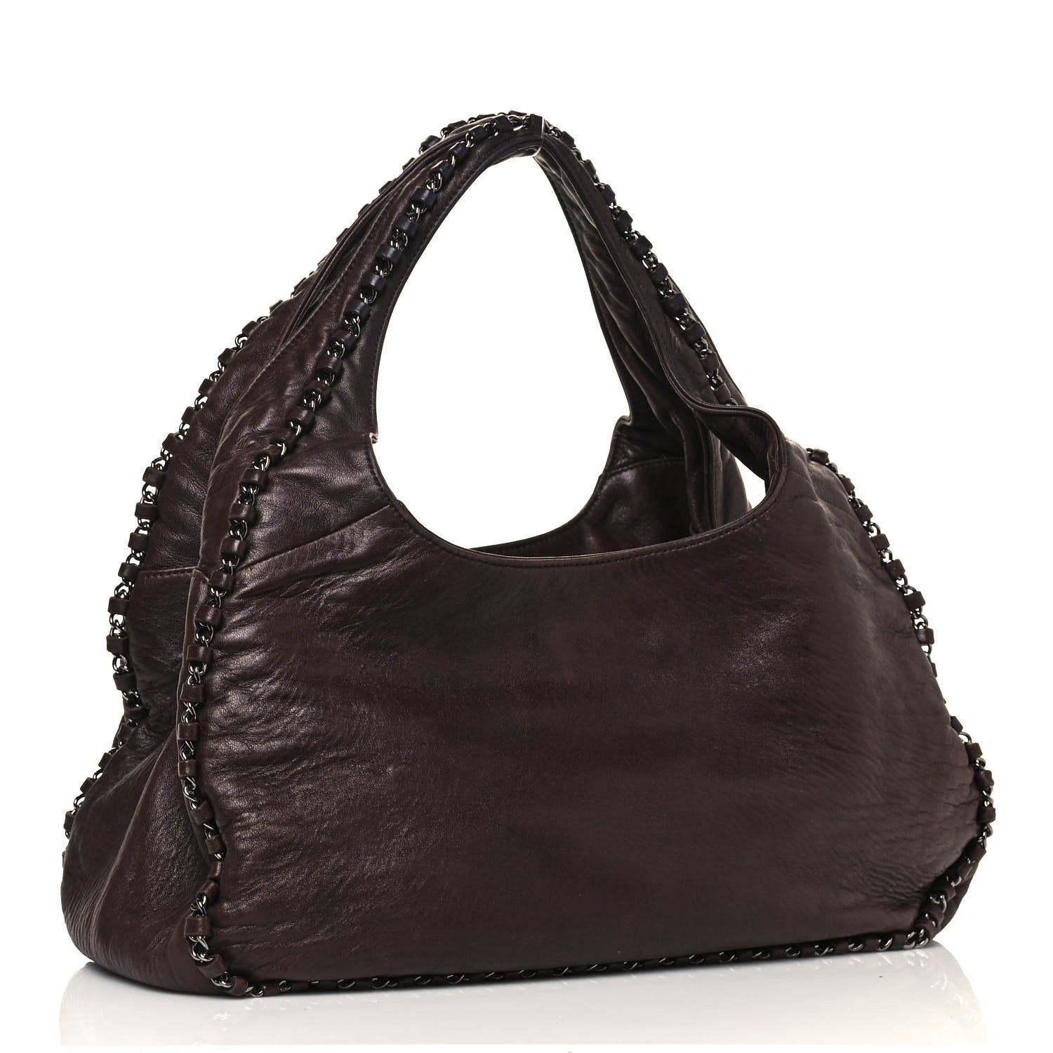 Chanel Lambskin Chain Hobo Brown 3 of 19
