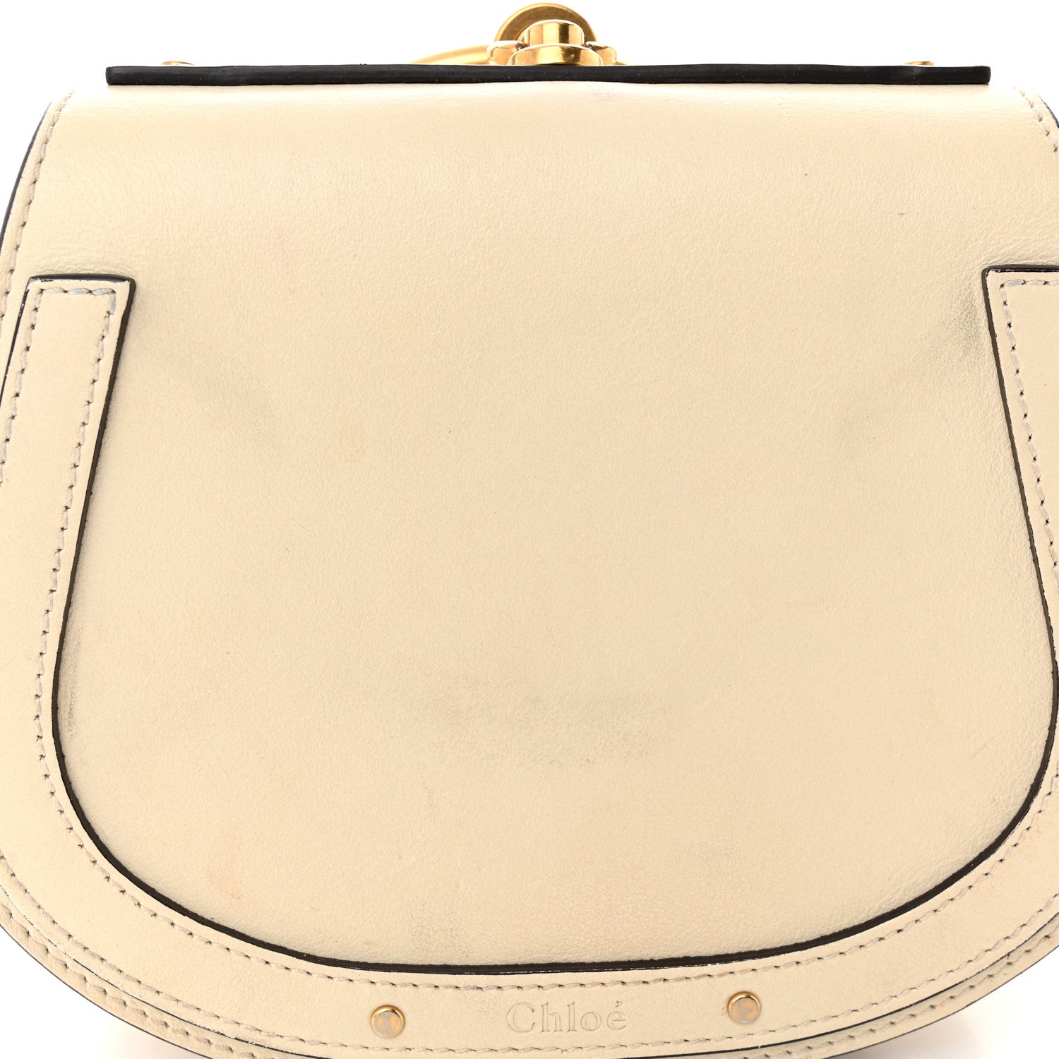 Chloe Calfskin Suede Small Nile Bracelet Bag Off White 12 of 15
