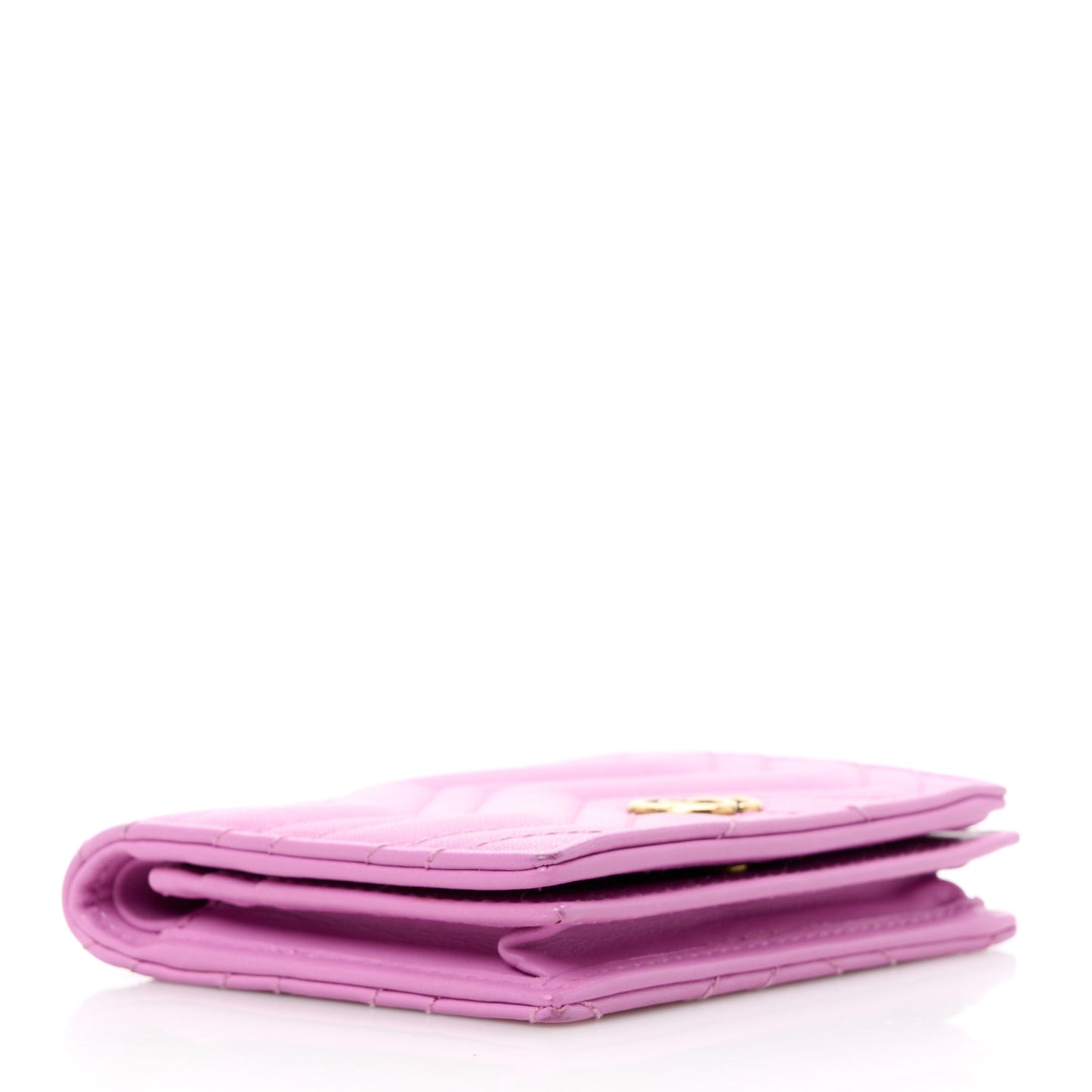 Calfskin Matelasse GG Marmont Card Case Candy Mousse