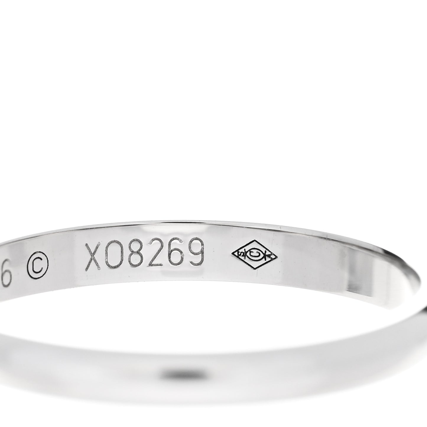 Platinum 2mm 1895 Wedding Band Ring 56 7.5