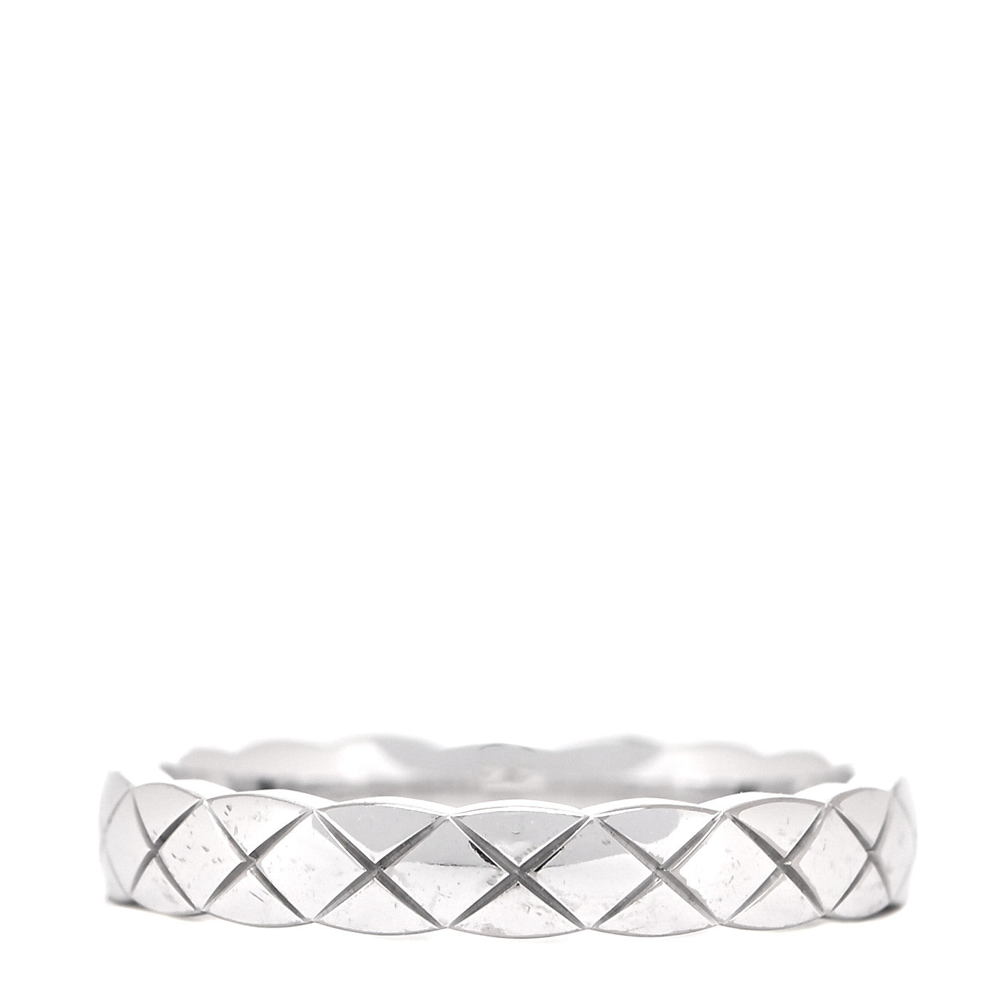 Chanel 18K White Gold Mini Coco Crush Ring 51 5.75 1 of 5