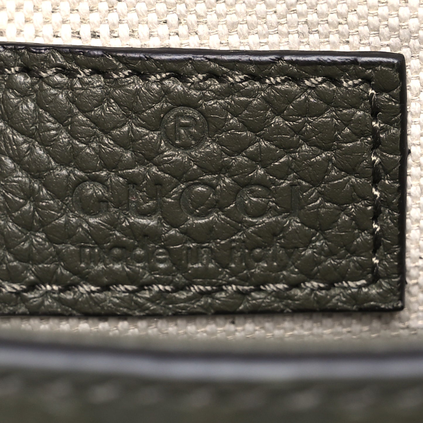 Piuma Calfskin Jumbo GG Embossed Small Messenger Bag Dark Green