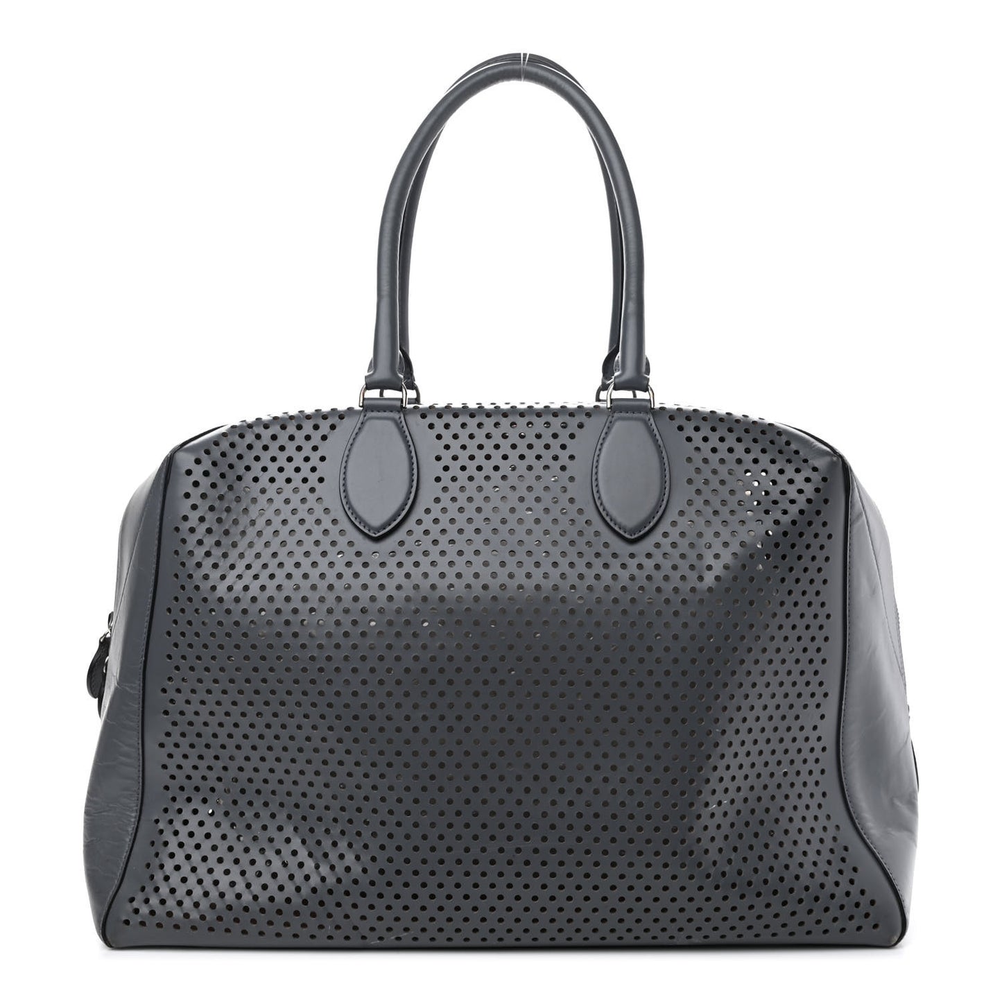 Calfskin Lux Laser Cut Tote Anthracite