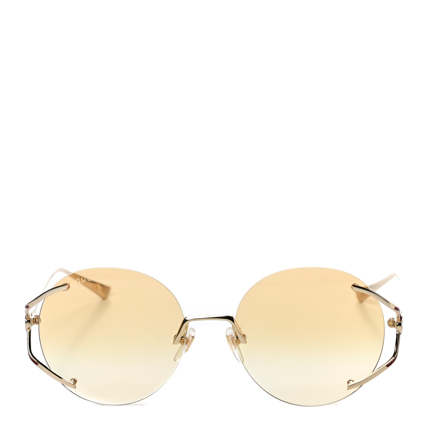 Metal Oversized Round Frame Sunglasses GG0645S Gold