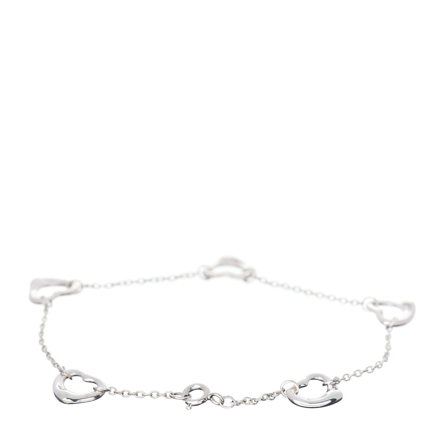 Tiffany Sterling Silver Elsa Peretti Open Heart Bracelet 3 of 4