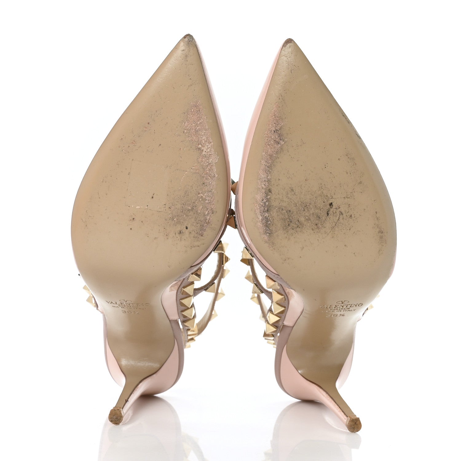 Valentino Garavani Patent Nappa Rockstud Ankle Strap 100mm Pumps 36.5 Water Rose Poudre 5 of 10