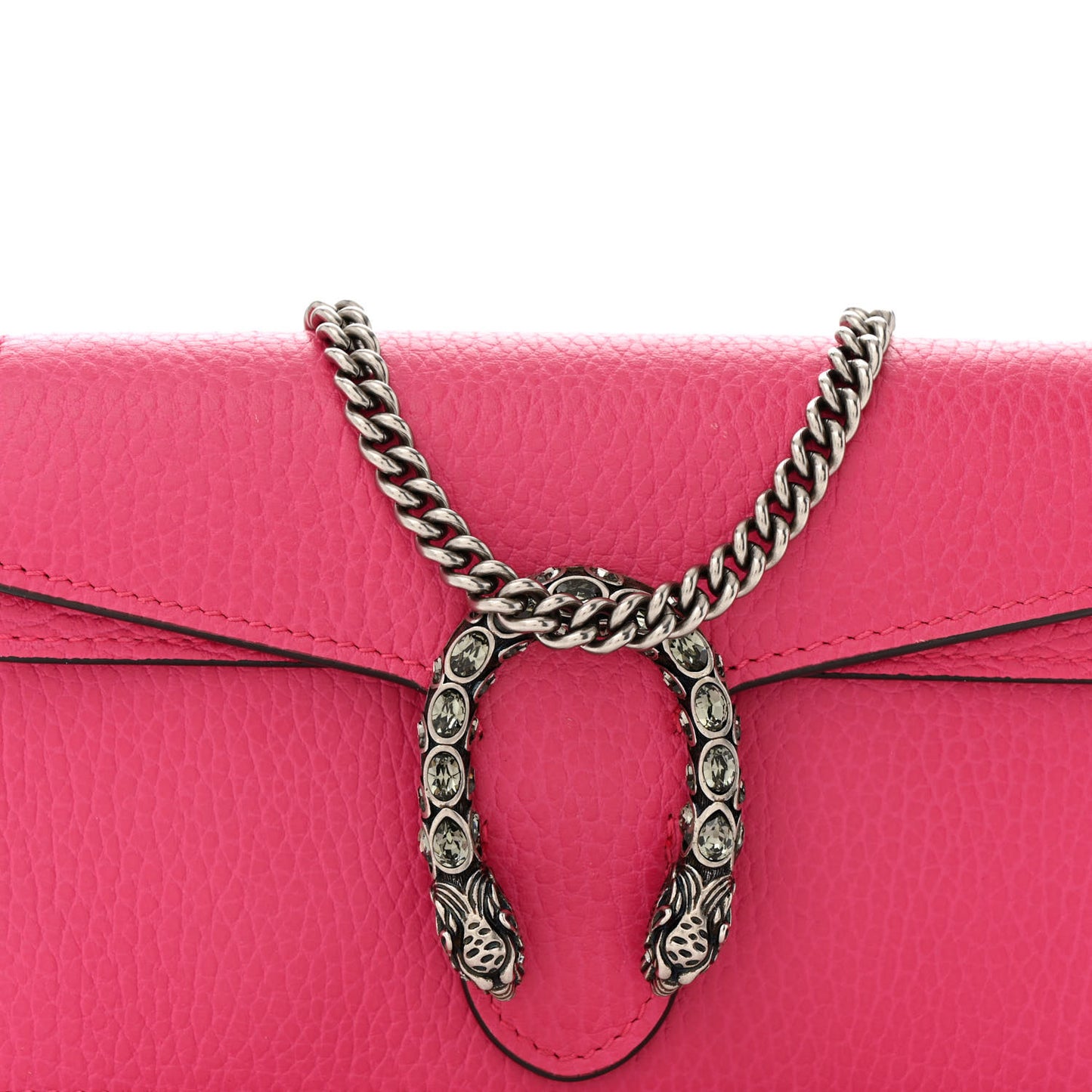 Dollar Calfskin Crystal Super Mini Dionysus Shoulder Bag Box Pink Black Diamond