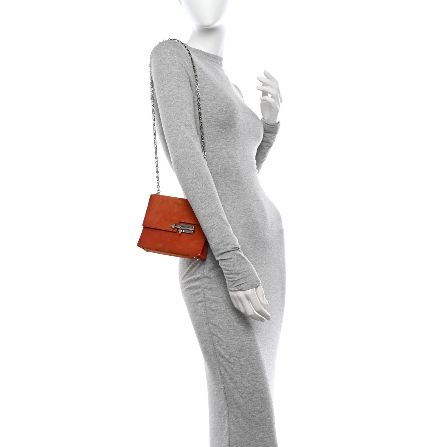 Hermes Veau Doblis Mini Verrou Chaine Bag 2 of 11