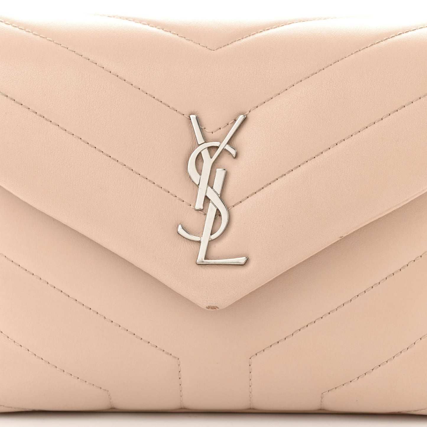 Calfskin Y Quilted Monogram Toy Loulou Crossbody Bag Nude Powder