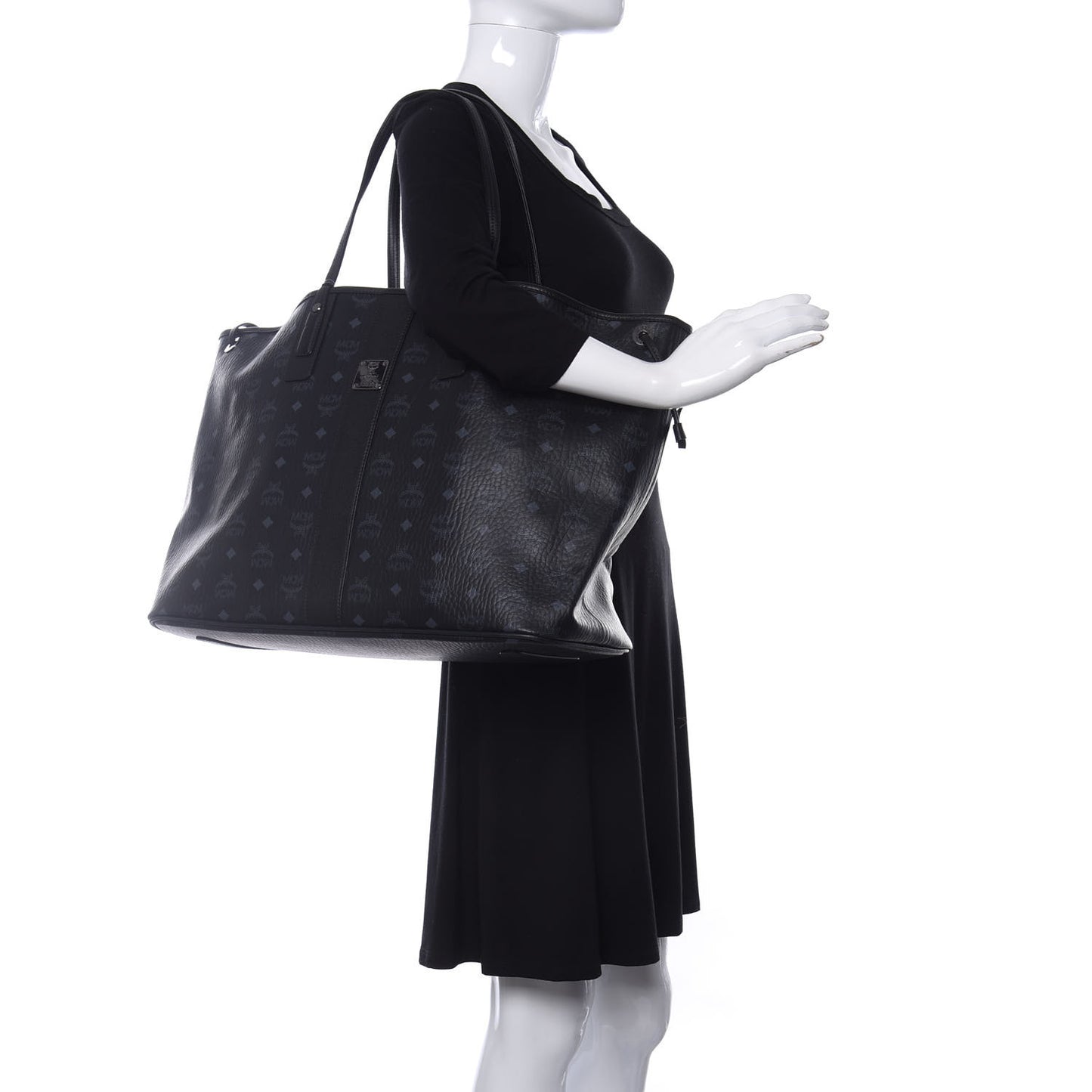 Visetos Large Liz Reversible Shopper Tote Black