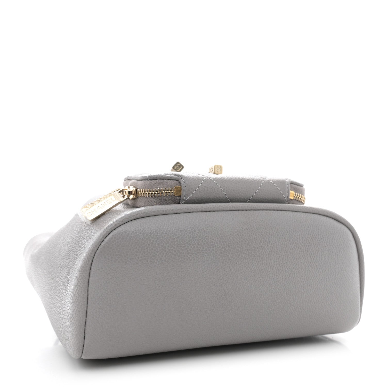 Chanel Caviar Quilted CC Pocket Bucket Bag  Grey 4 of 10