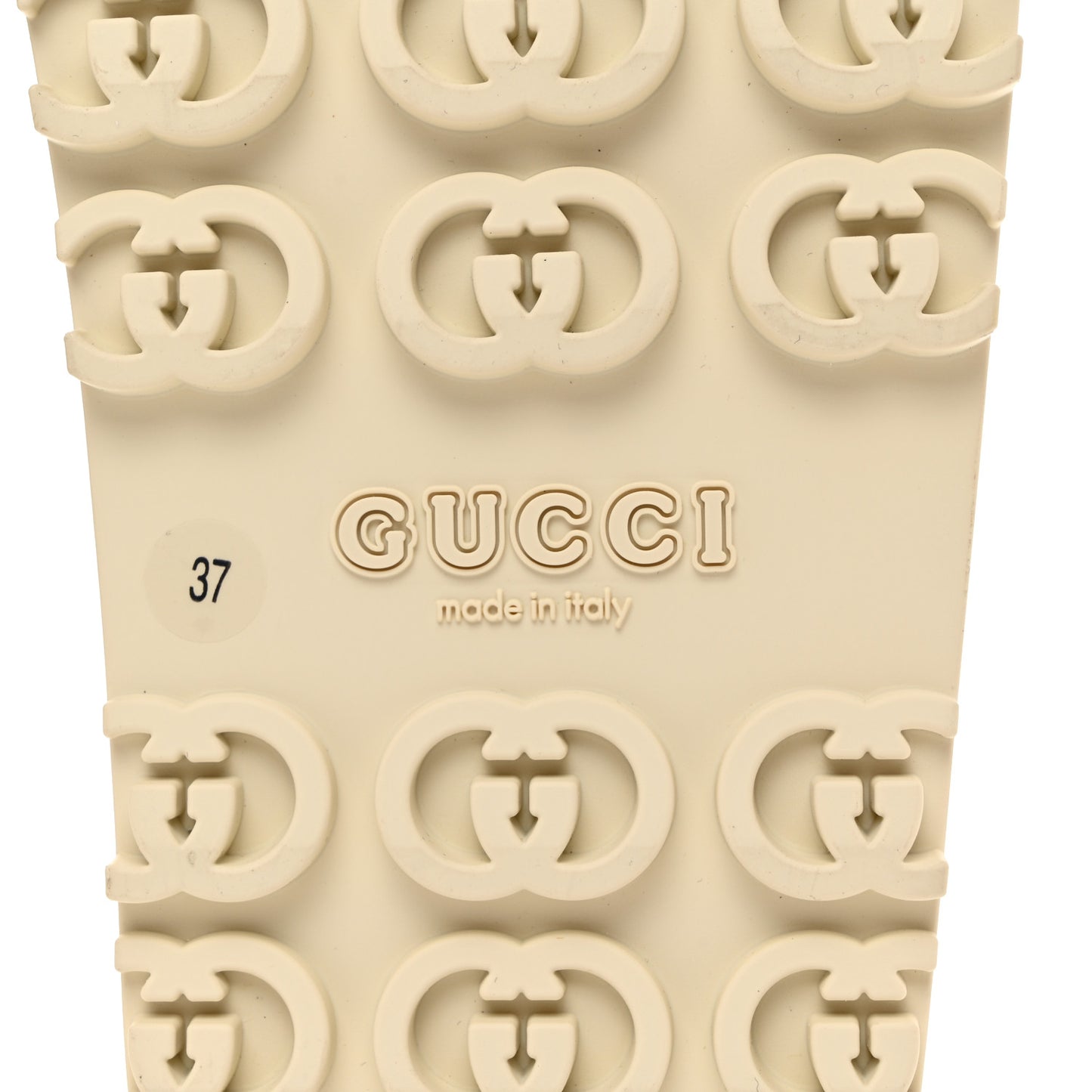 X PIKARAR Cubic Rubber Monogram Animal Print Womens Interlocking G Platform 42mm Slide Sandals 37 Beige Ebony Multicolor