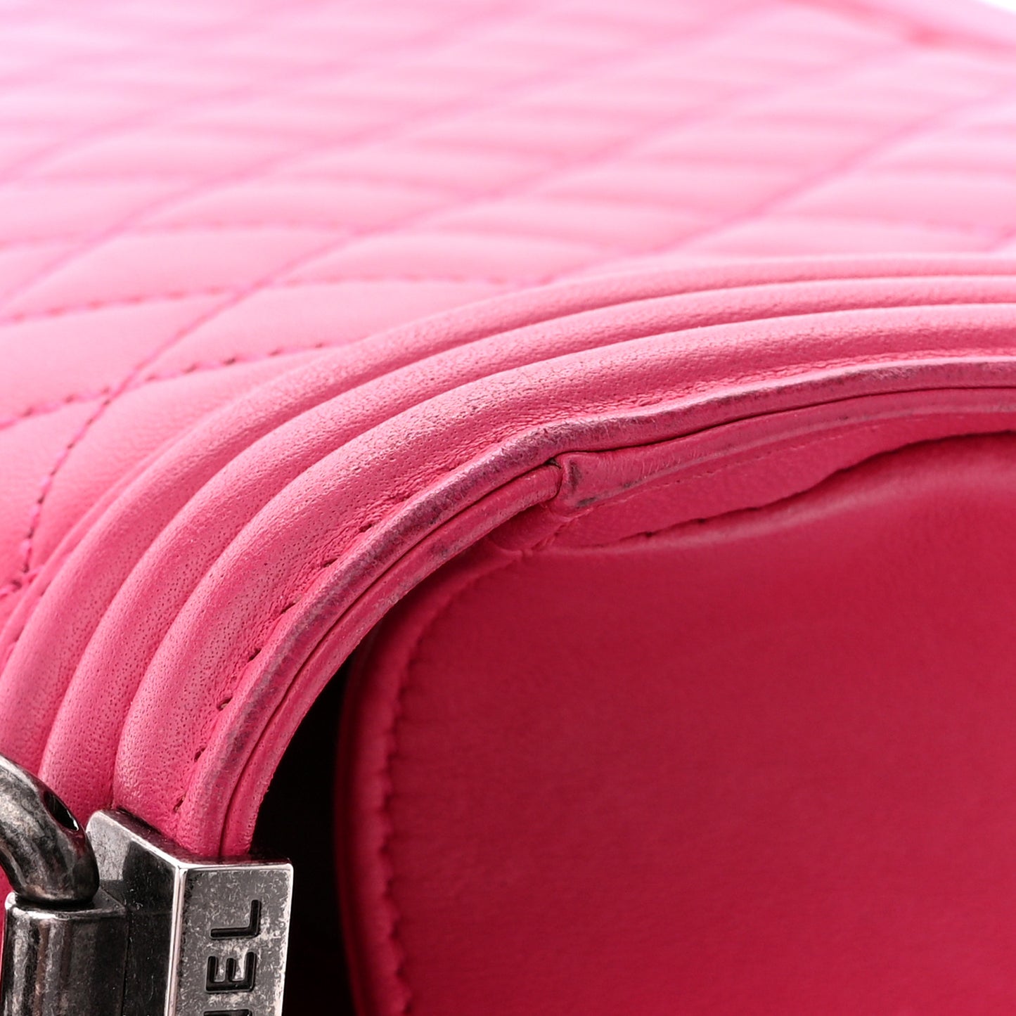 Lambskin Quilted New Medium Boy Flap Pink