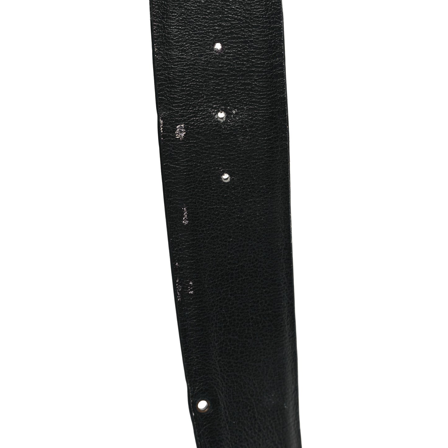 Lambskin Chain Square Buckle Belt 75 30 Black