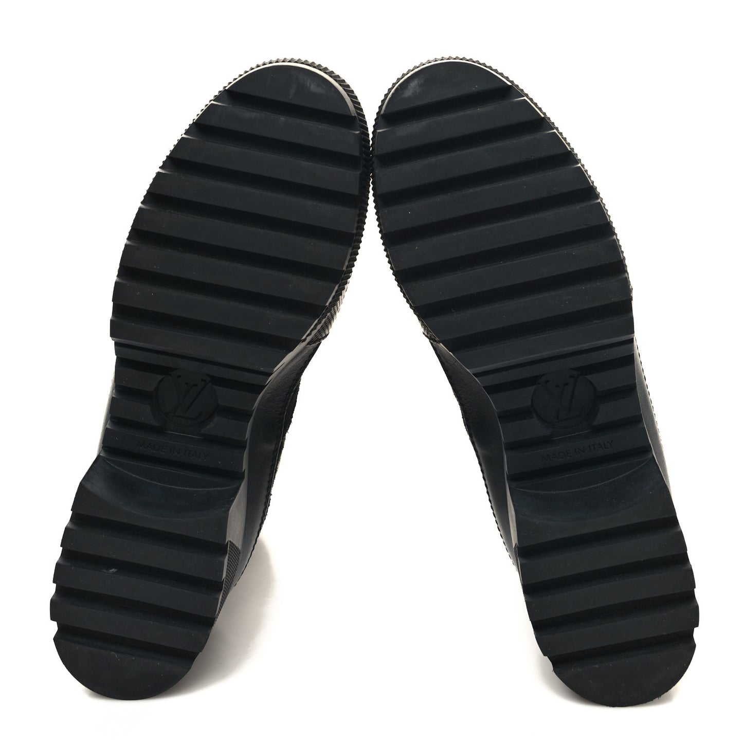 Velvet Calfskin Monogram Laureate Platform Desert Boots 37 Black Green