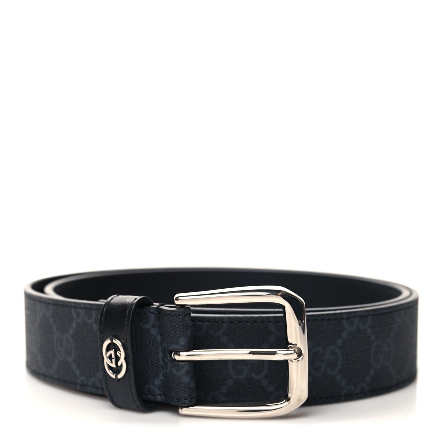 GG Supreme Monogram Plutone Calfskin 35mm Belt 90 36 Black