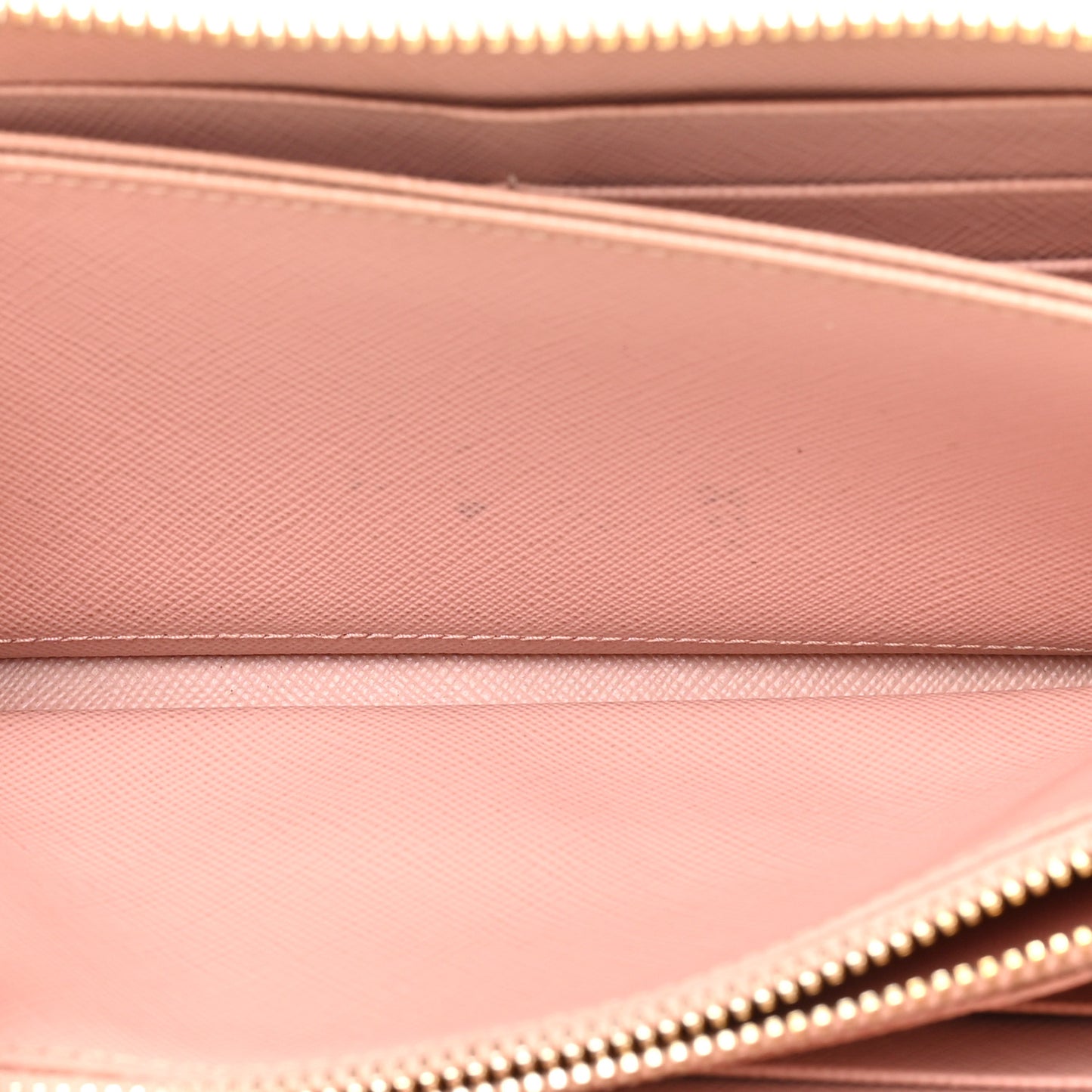 Saffiano Metal Zip Around Wallet Orchidea