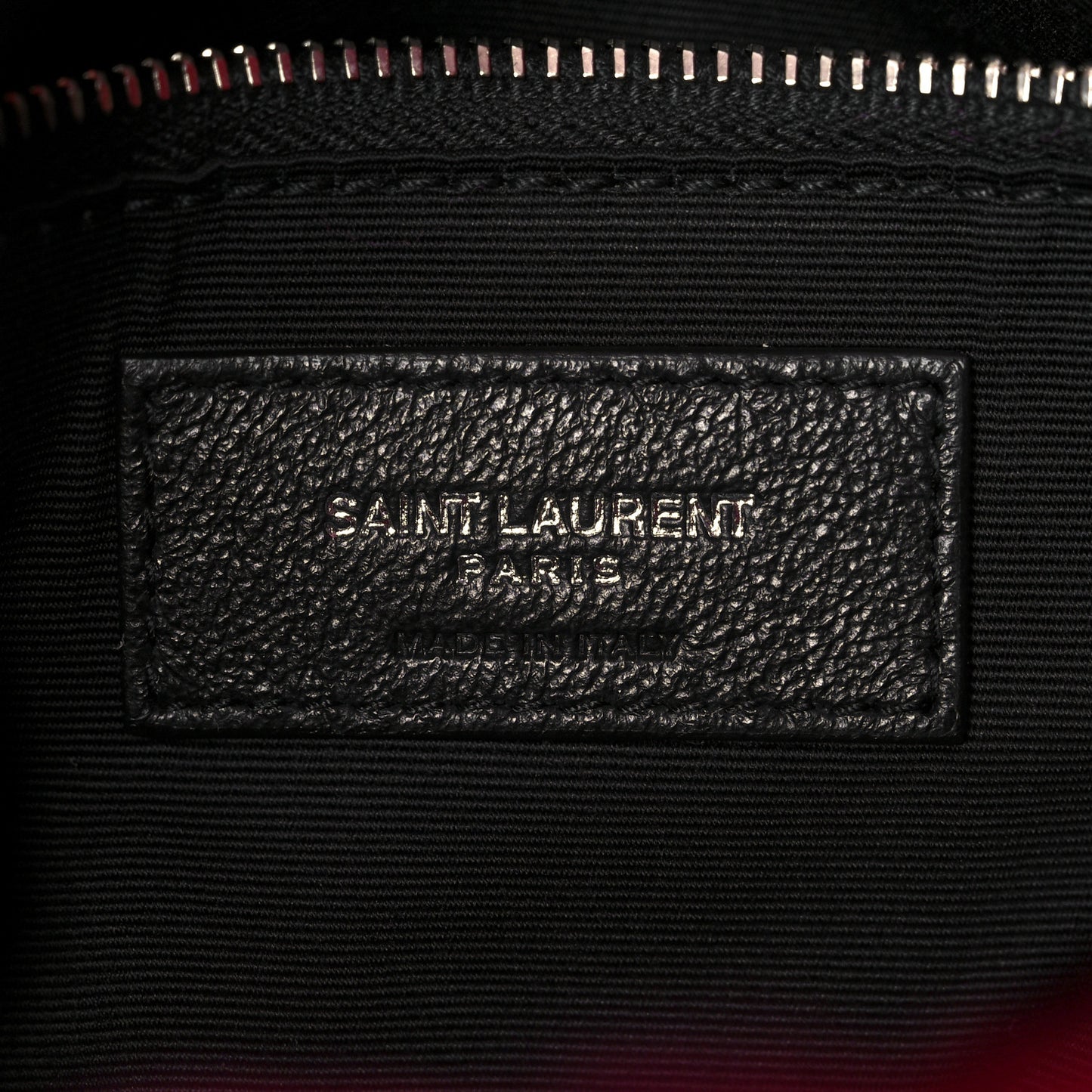 Merino Shearling Lambskin Quilted Small Loulou Puffer Monogram Chain Satchel Fuchsia