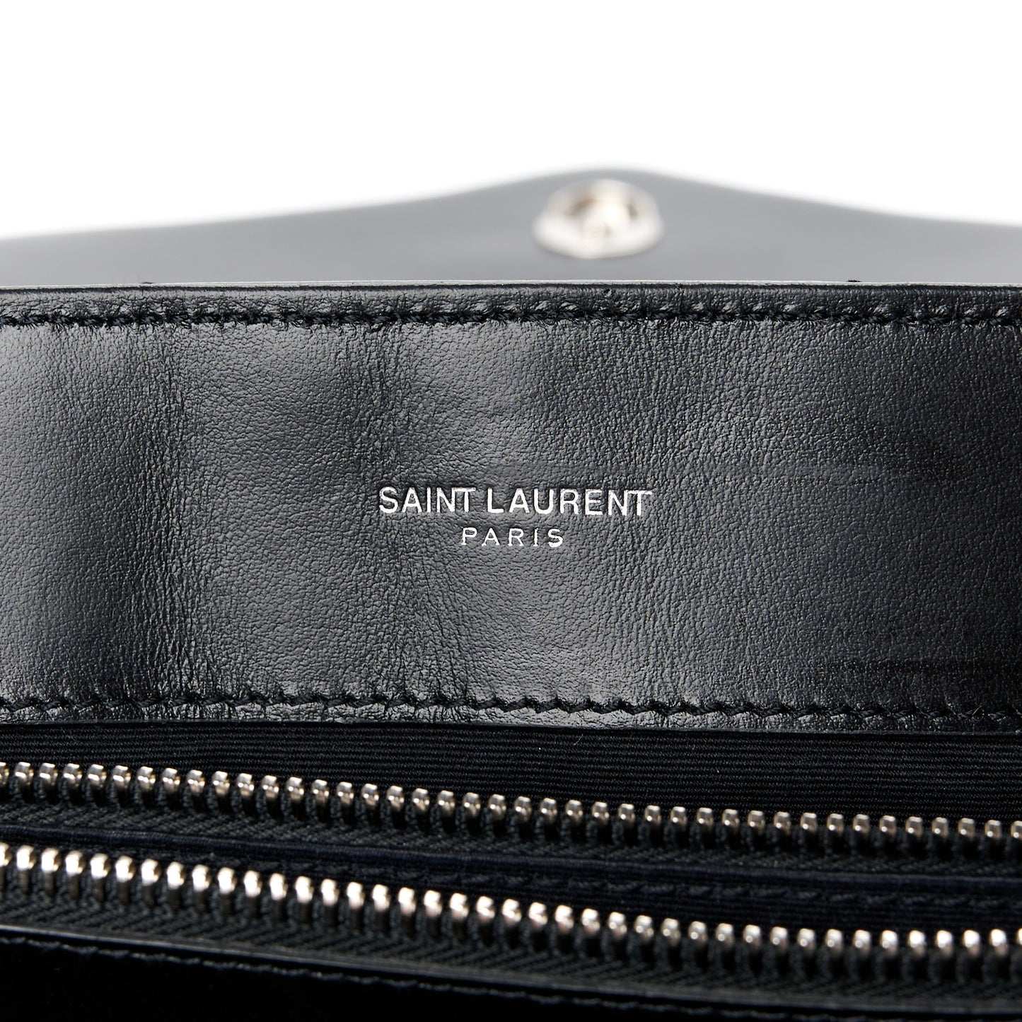 Calfskin Y Quilted Monogram Large Loulou Chain Satchel Black