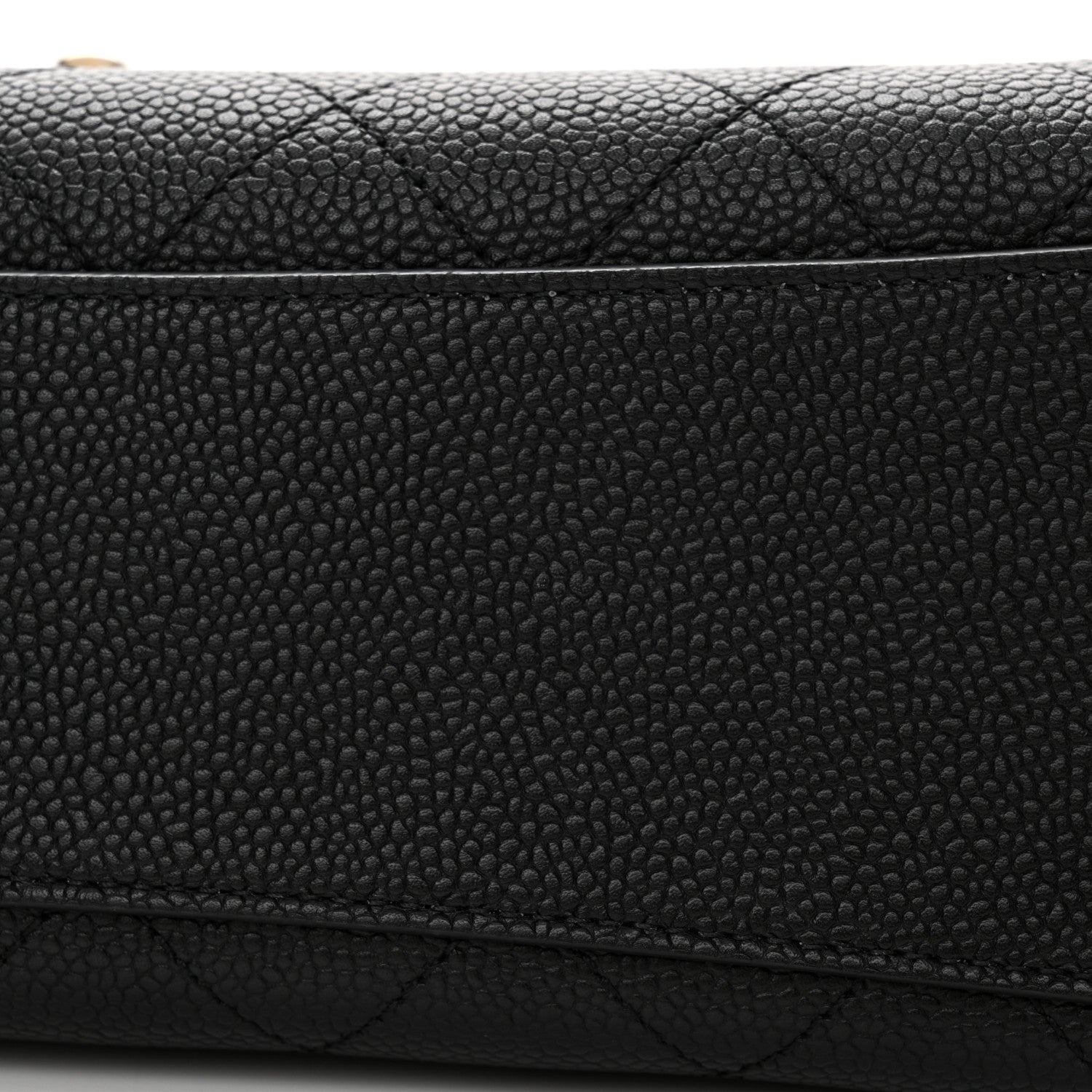 Chanel Grained Calfskin Stitched Flap Black 13 of 16