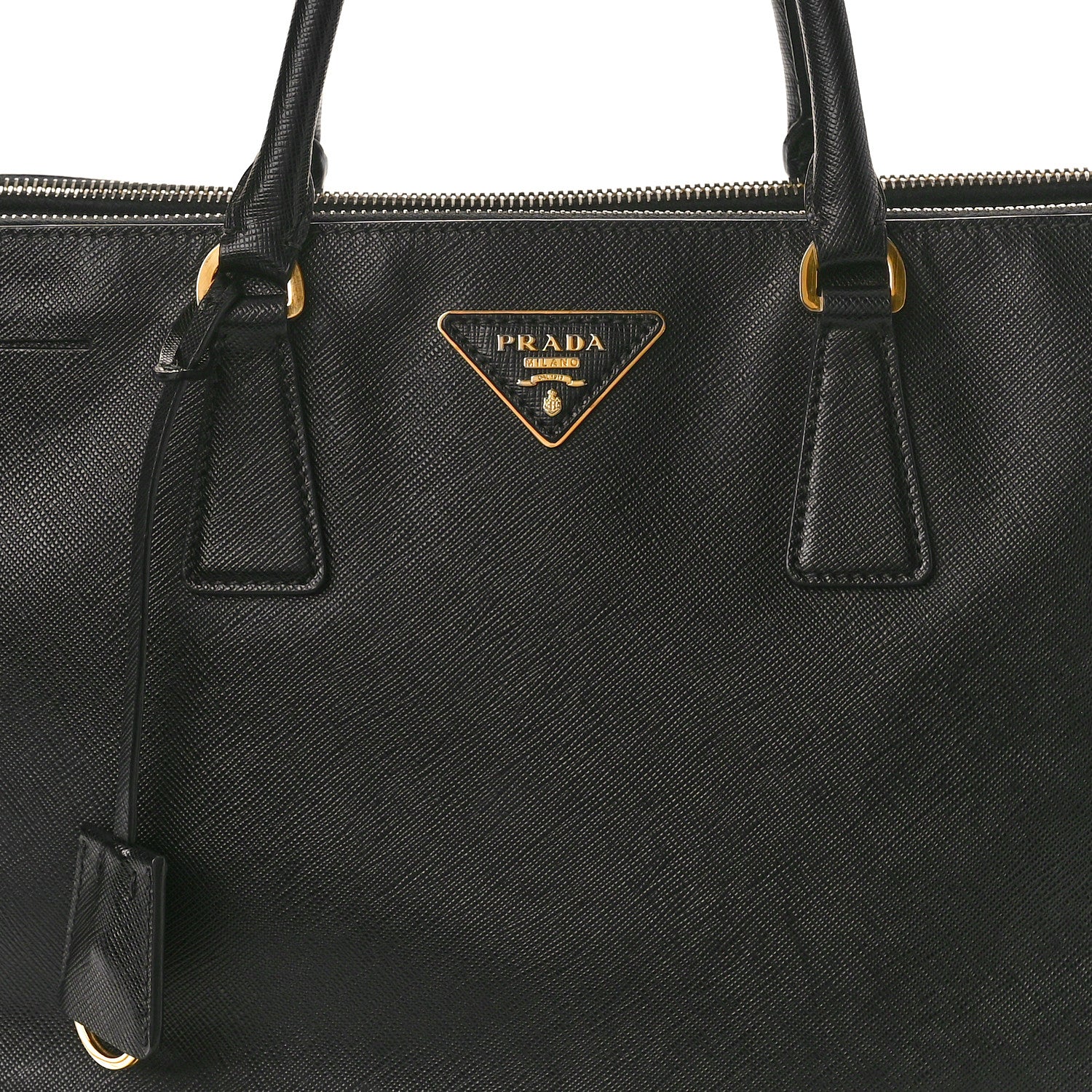 Prada Saffiano Lux Large Galleria Double Zip Tote Black 8 of 11