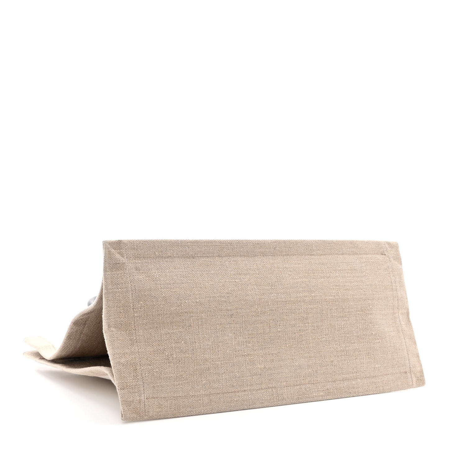 Linen Calfskin Small Rive Gauche Tote Greggio Natural