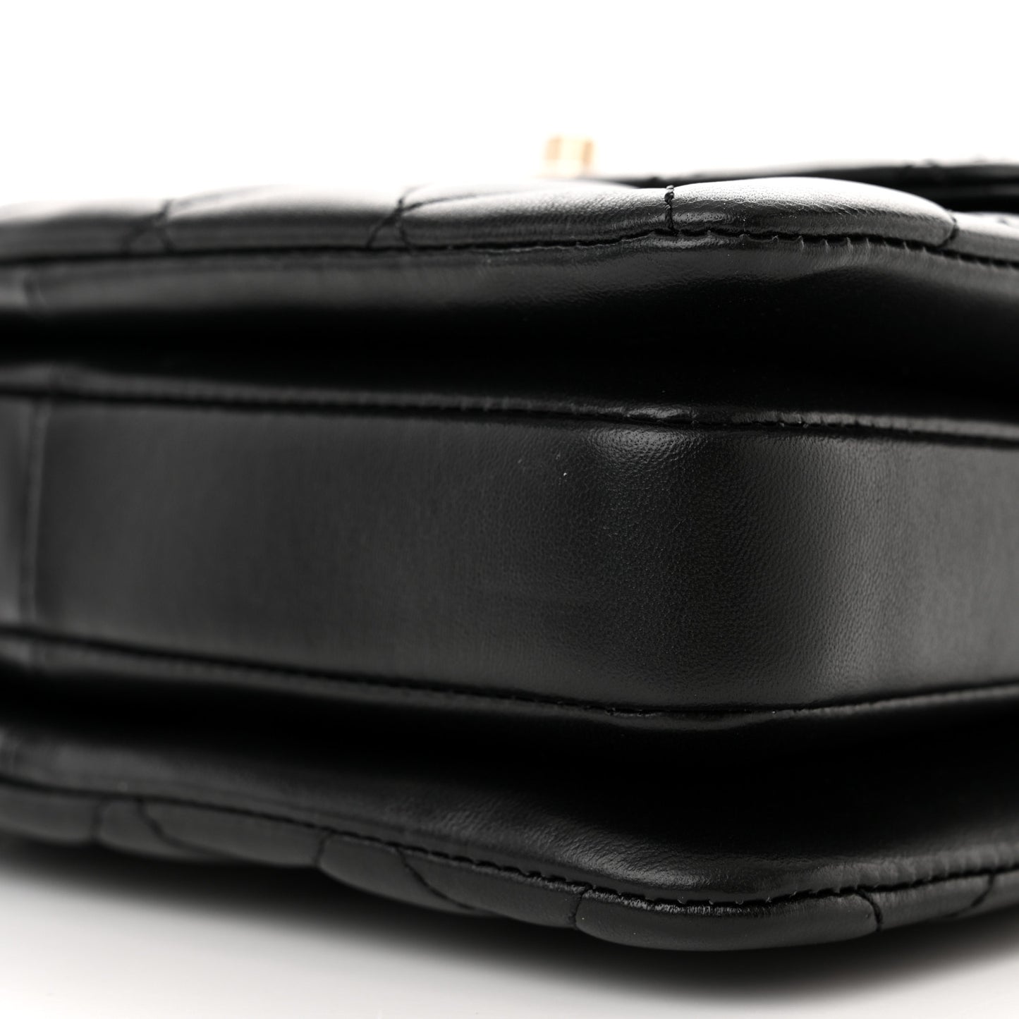 Lambskin Quilted Mini Trendy CC Dual Handle Flap Bag Black