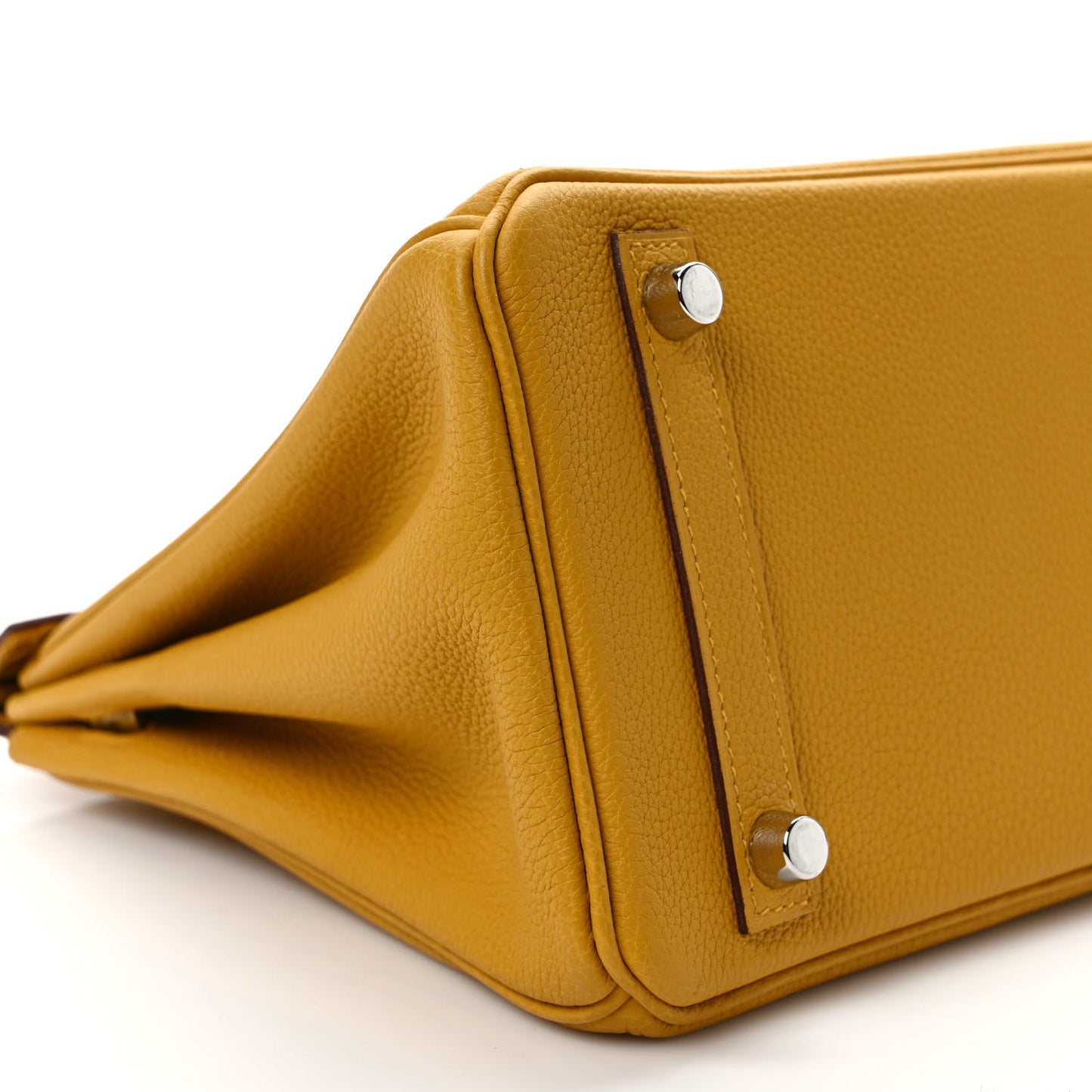 Togo Shiny Niloticus Crocodile Birkin Touch 25 Jaune Ambre