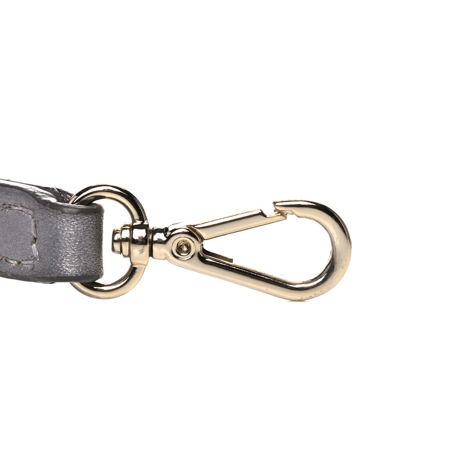 Metallic Grained Calfskin Mini Milla Tote Spike Silver