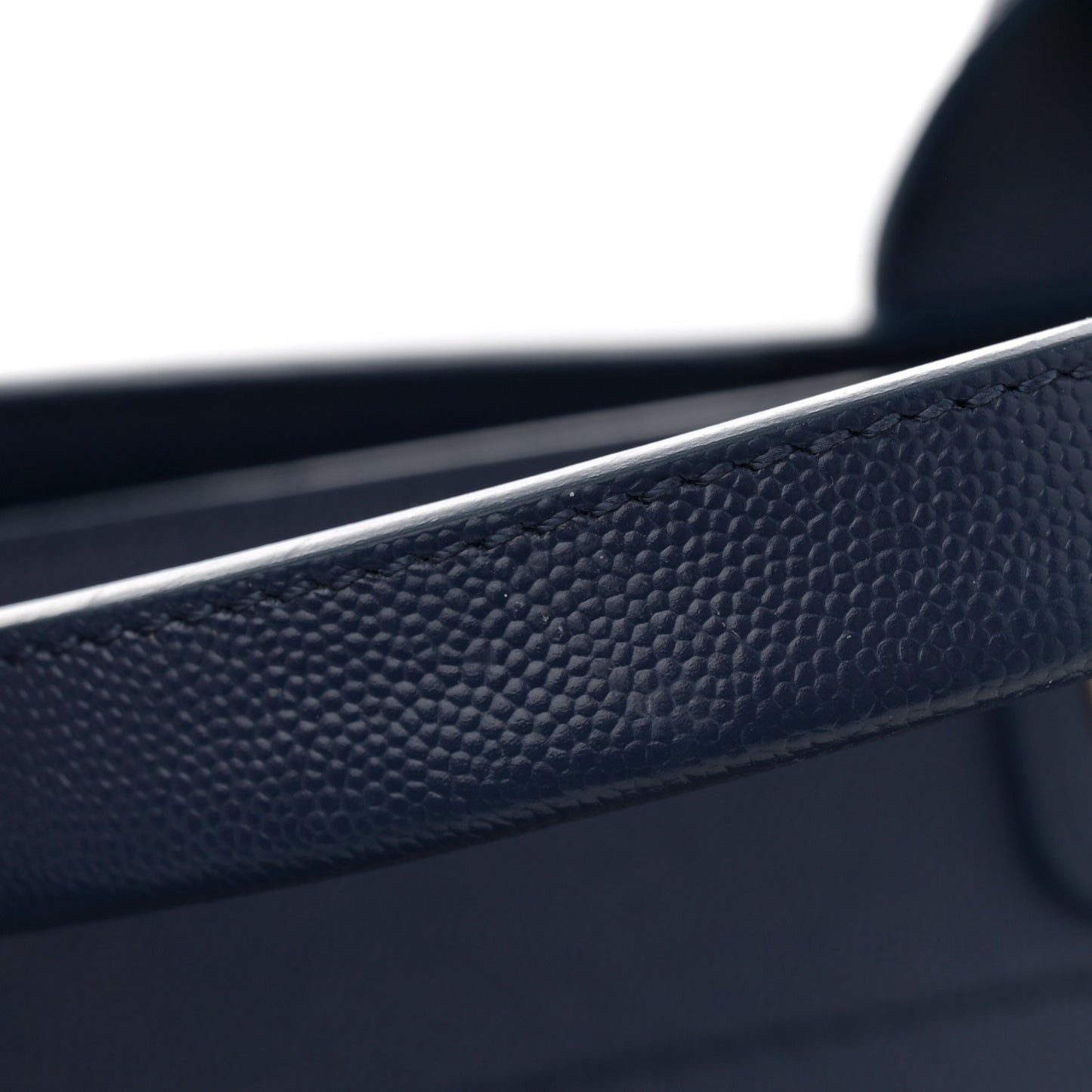 Caviar Medium Studded Deauville Tote Navy