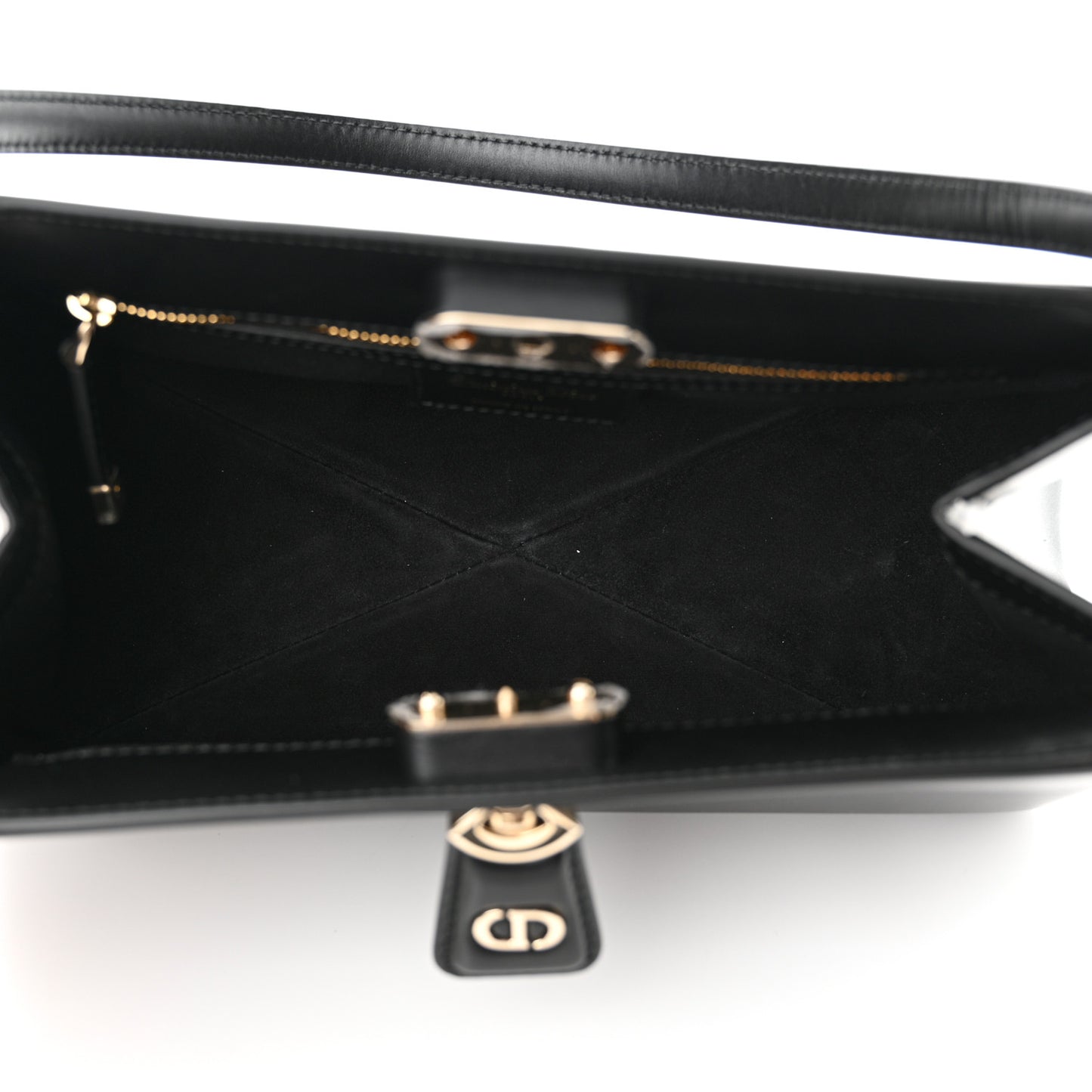 Calfskin Medium Key Shoulder Bag Black