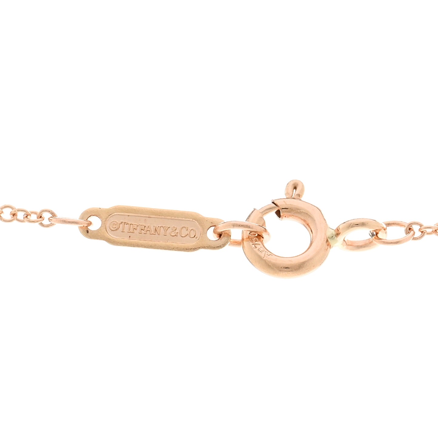 18K Rose Gold Mini Heart Key Pendant Necklace