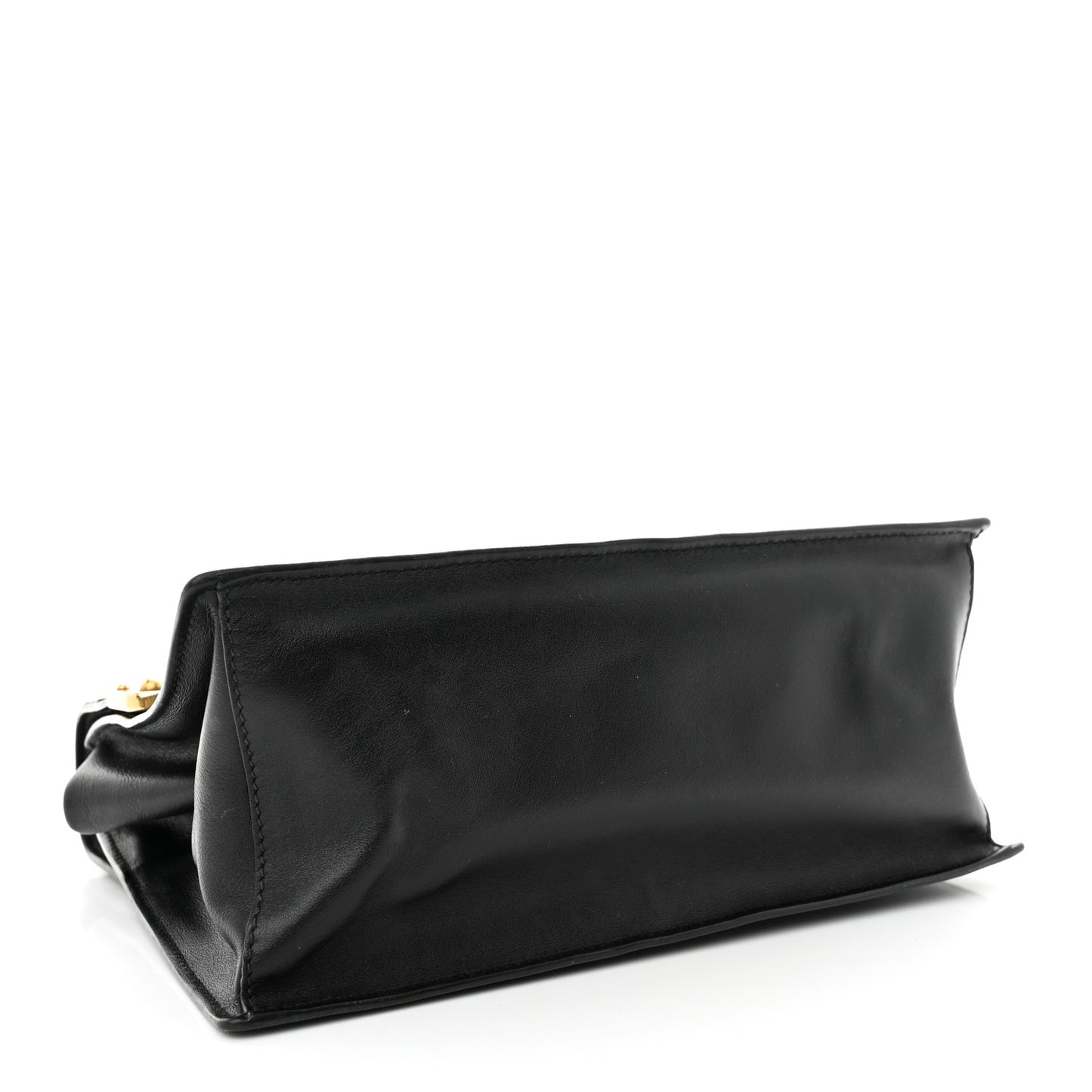 City Calfskin Saffiano Cahier Top Handle Bag Black