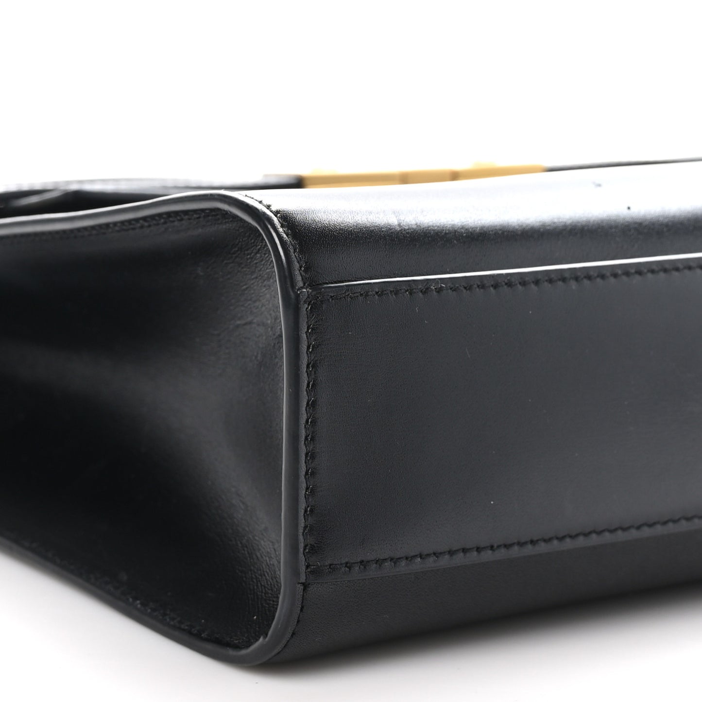 Smooth Calfskin Manhattan Shoulder Bag Black