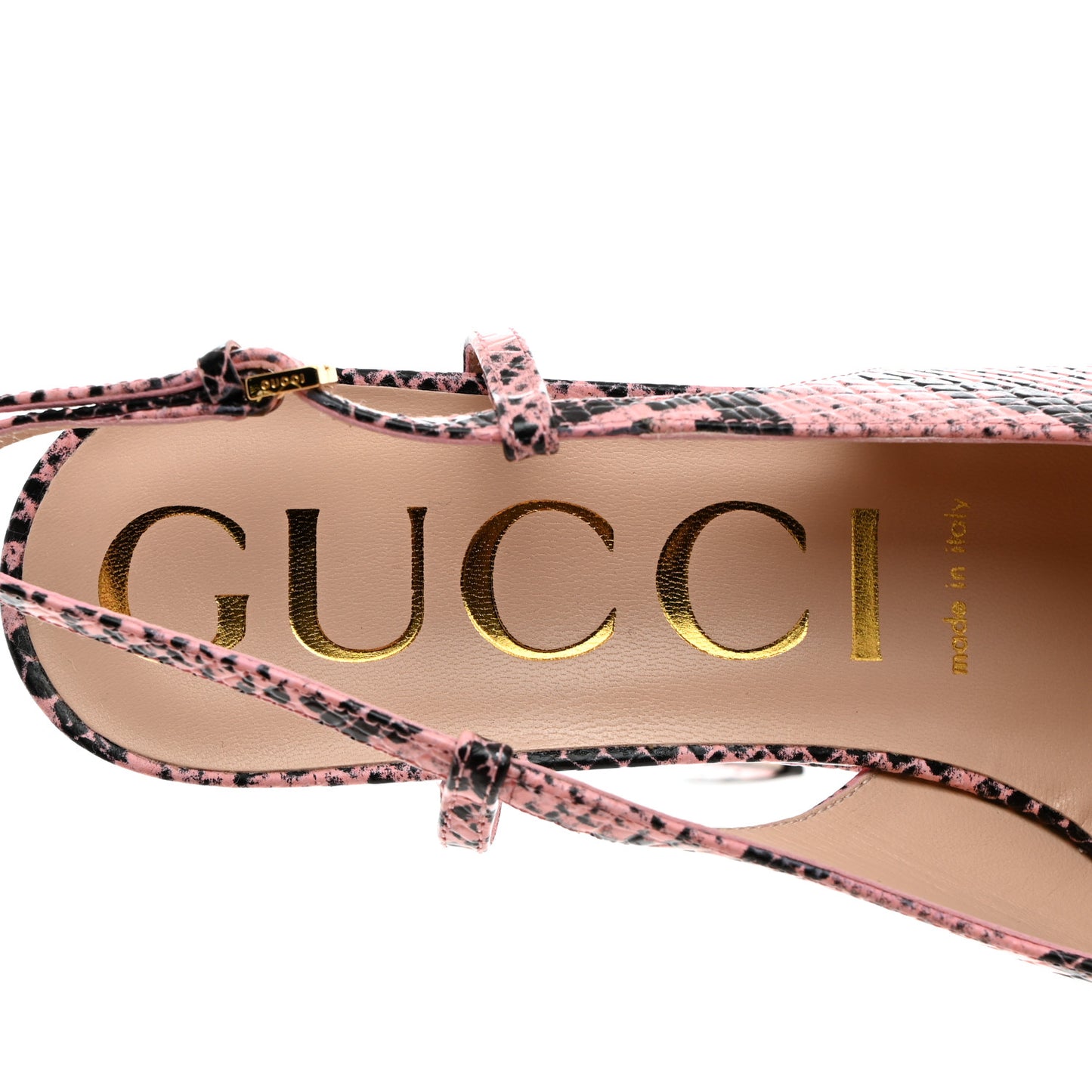 Calfskin Python Print Horsebit Platform 35/120mm Slingback Pumps 39 Wild Rose